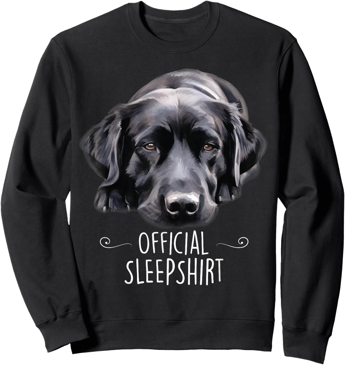 Sleeping Labrador Dog Official Sleep Lab Funny Women Kids Sweatshirt - Sweatshirt | Black