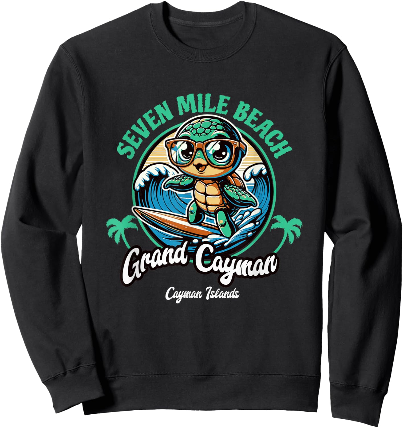 Grand Cayman Seven Mile Beach Cayman Islands Kids Sweatshirt - Sweatshirt | Black