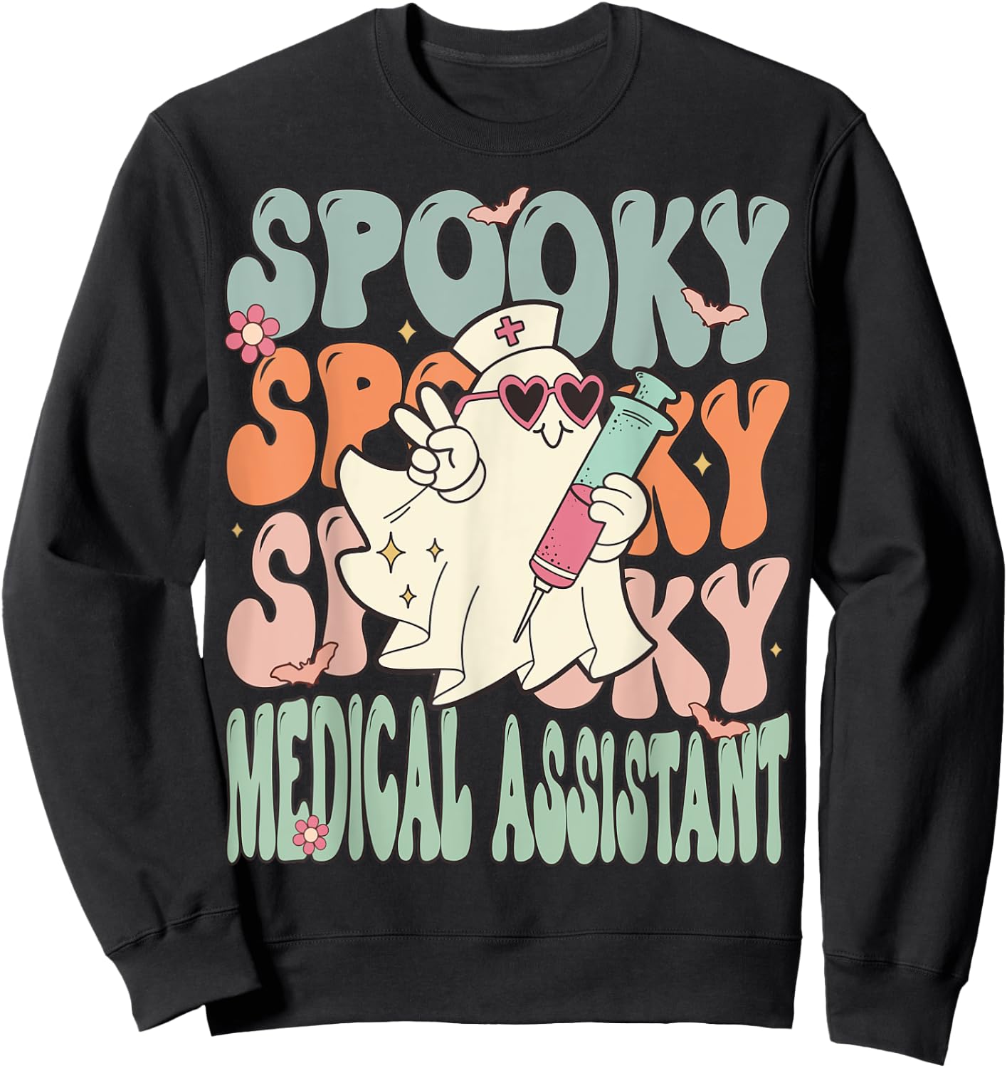Spooky Medical Assistant Halloween Funny Costume MA Sweatshirt - Sweatshirt | Black
