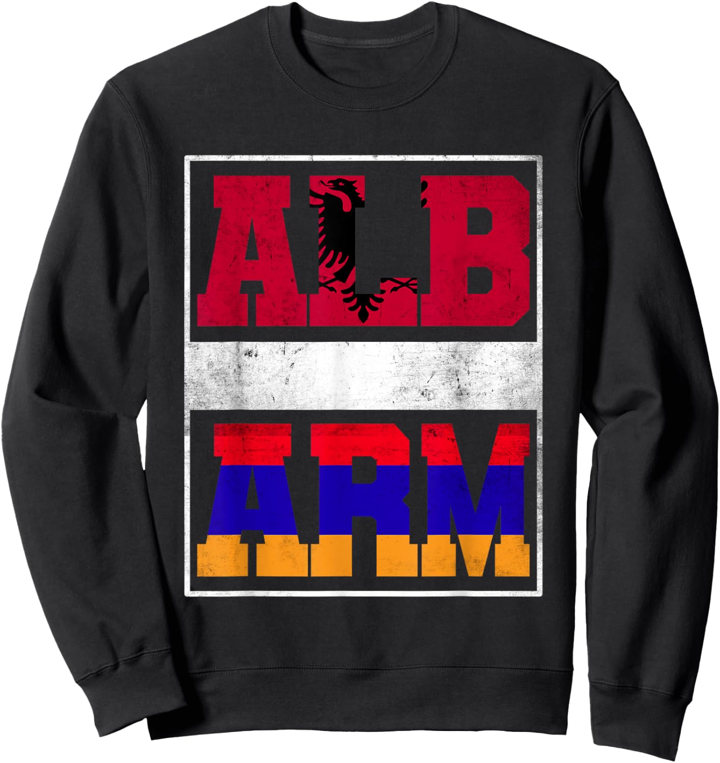Albania and Armenia Mix Heritage Albanian Armenian Roots Sweatshirt - Sweatshirt | Black