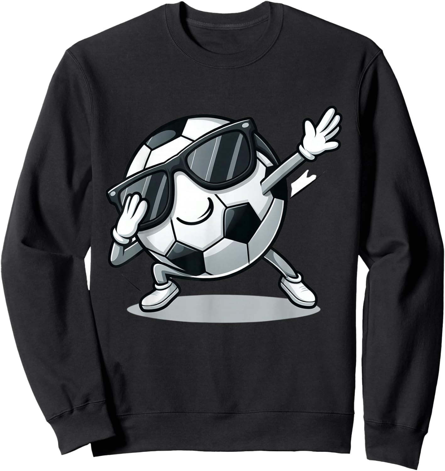 Dabbing Soccer Ball Shirt Funny Boys Men Women Sports Player Sweatshirt - Sweatshirt | Black
