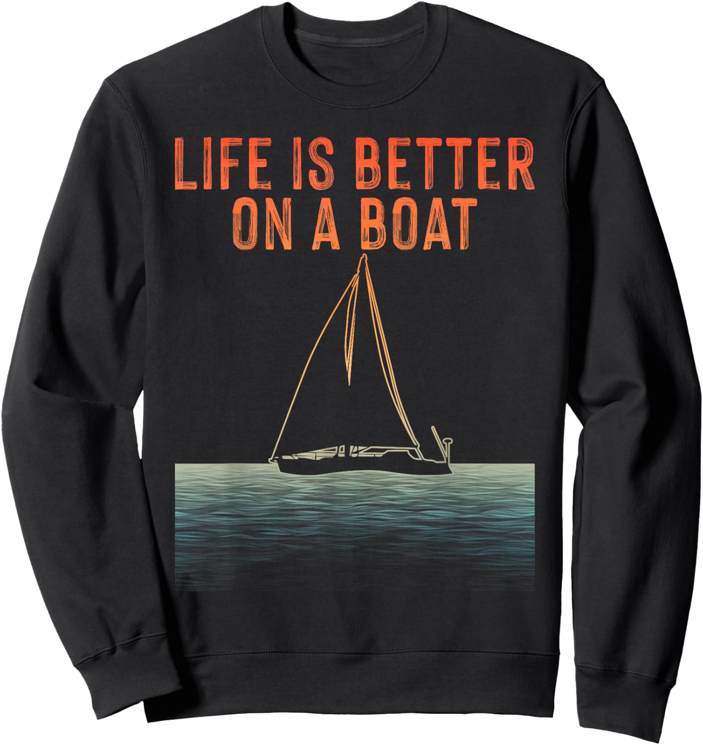 Sailing Design Women Sailor Boating Captain Sailboat Sweatshirt - Sweatshirt | Black