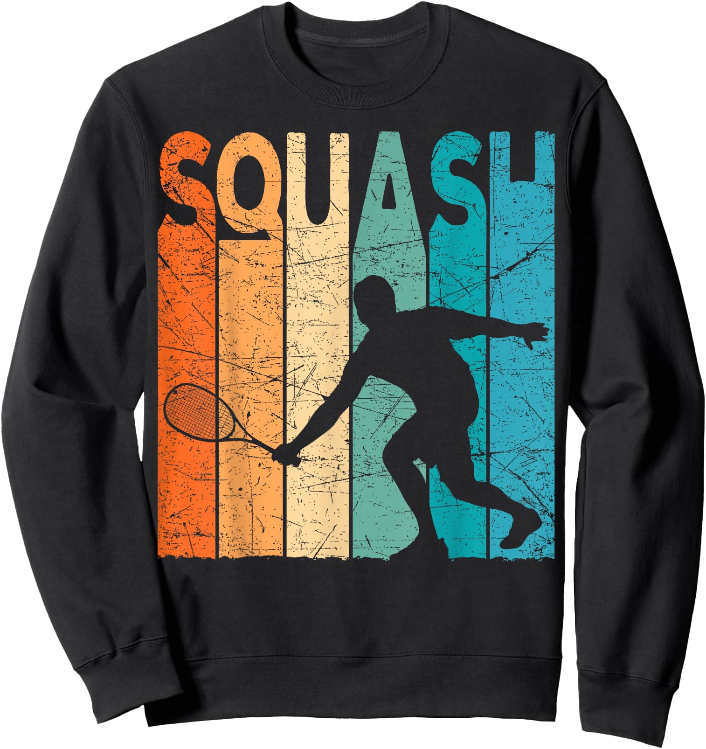 Squash Vintage Squash Player Retro Squash Lover Sweatshirt - Sweatshirt | Black