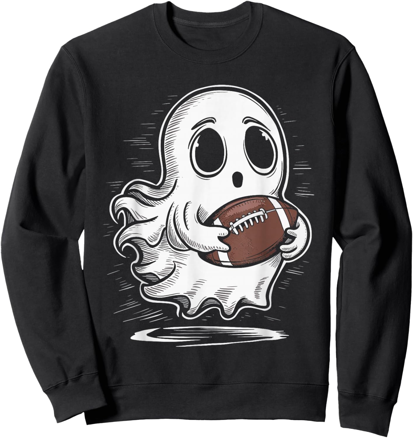 Ghost Playing Football Sport Sweatshirt - Sweatshirt | Black