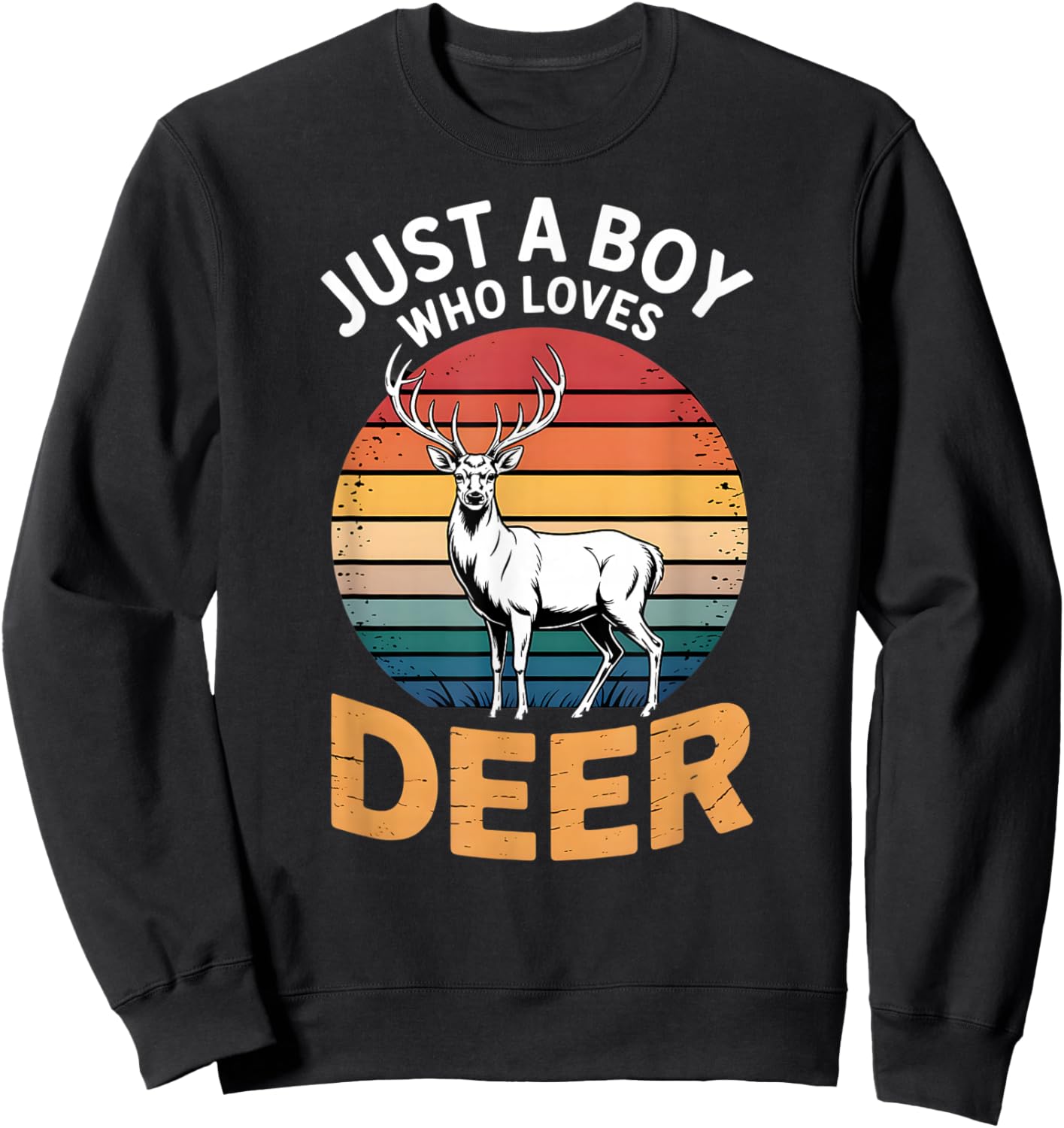 Boys Deer Sweatshirt - Sweatshirt | Black