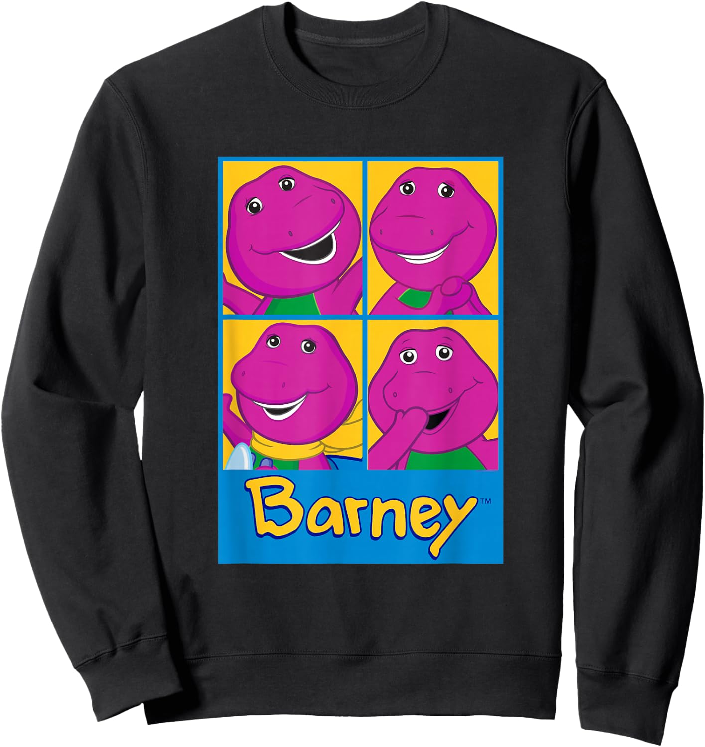 Barney - Barney Grid Sweatshirt - Sweatshirt | Black