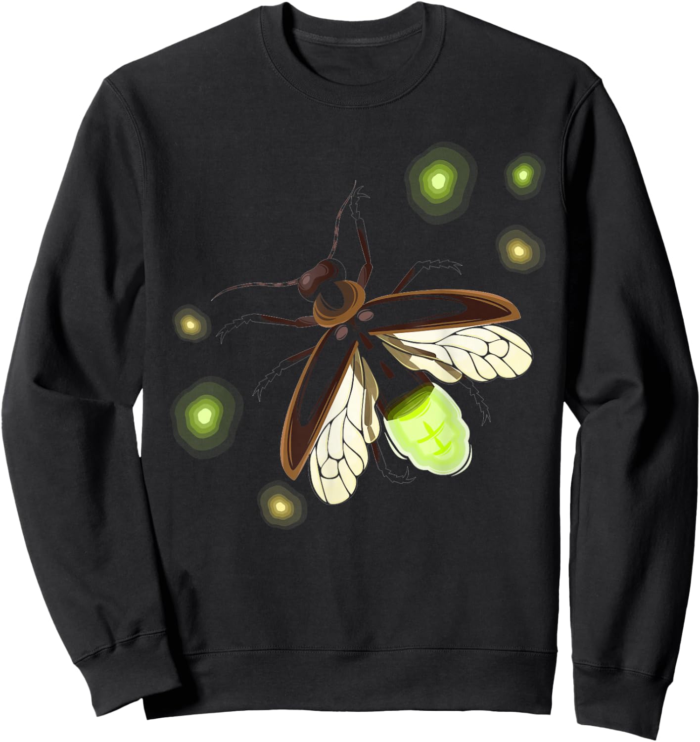 Fireflies Nature Camping Insect Sweatshirt - Sweatshirt | Black