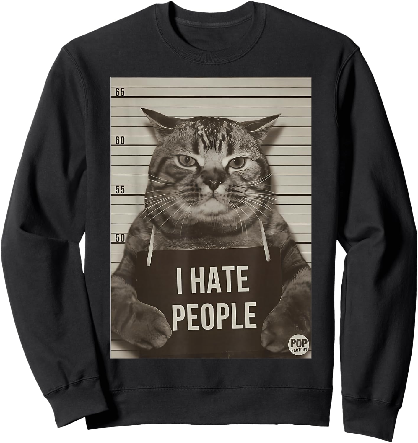 Cat funny, Cats love, Cats I Hate People Sweatshirt - Sweatshirt | Black