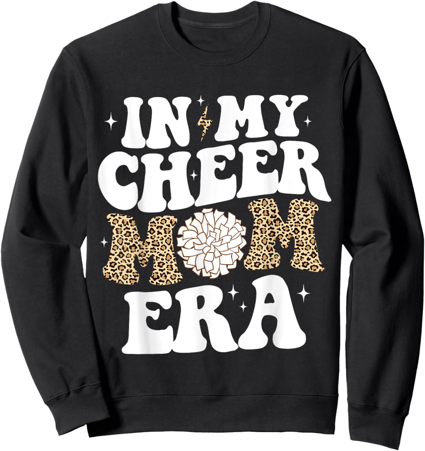 In My Cheer Mom Era Game Day Cheerleading Mom Cheer Mom Sweatshirt - Sweatshirt | Black