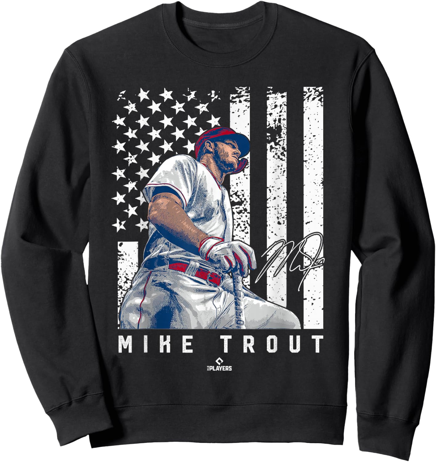 Show Your Pride Mike Trout Los Angeles MLBPA Sweatshirt - Sweatshirt | Black
