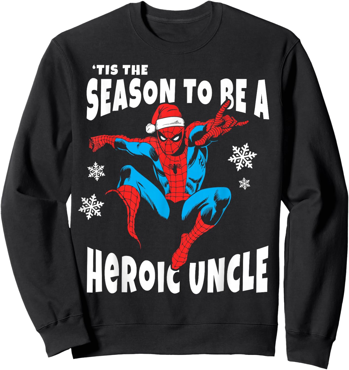 Marvel Spider-Man Season To Be A Heroic Uncle Sweatshirt - Sweatshirt | Black