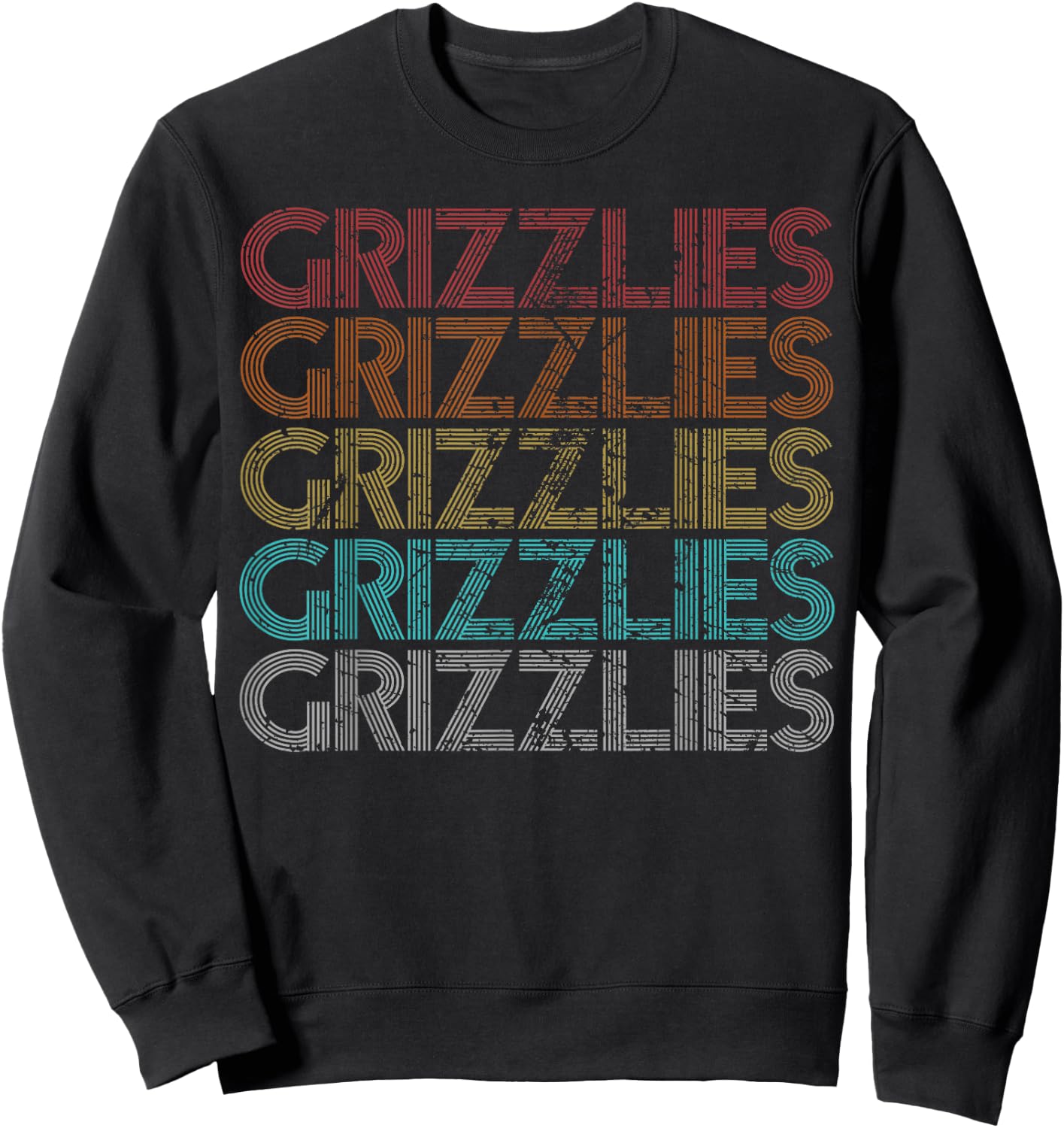 Retro Vintage Grizzlies Sweatshirt - Sweatshirt | Black