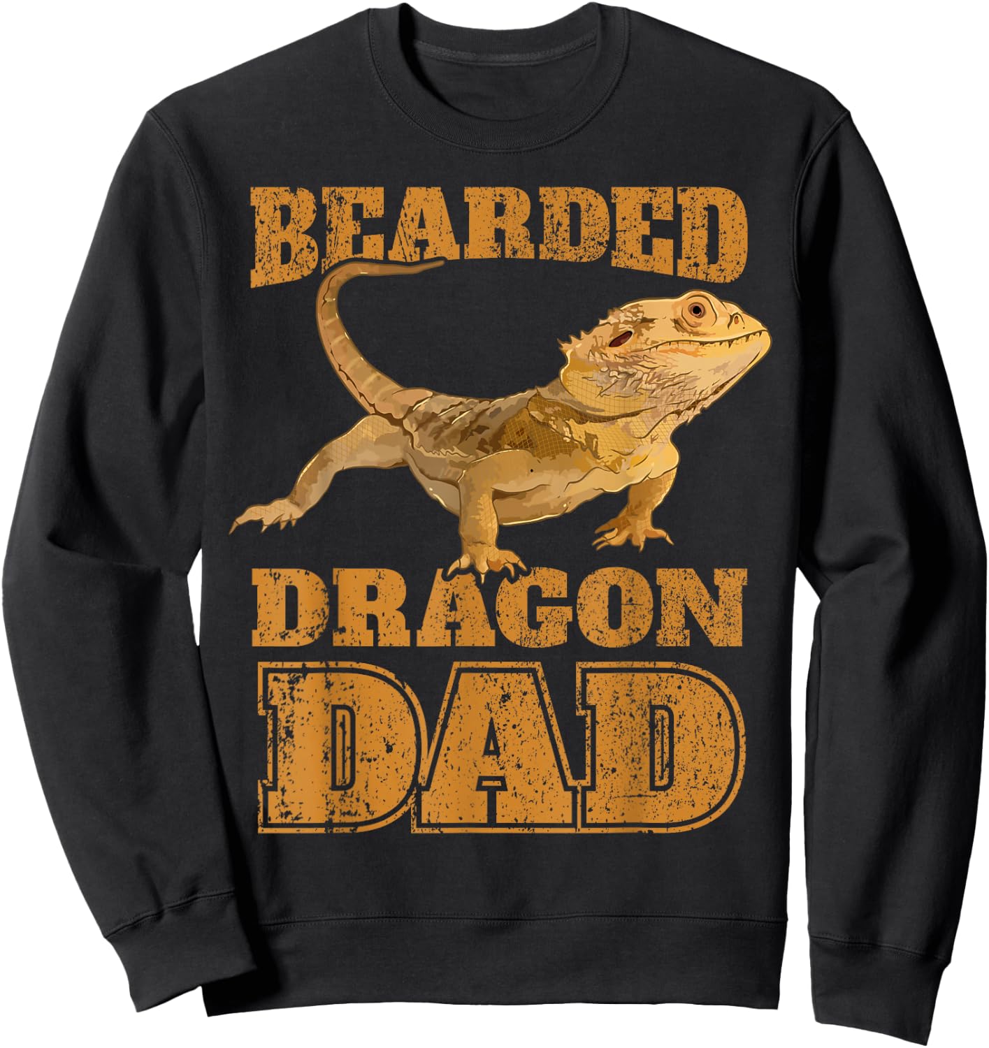 Bearded Dragon Dad Papa Bearded Dragon Father Sweatshirt - Sweatshirt | Black
