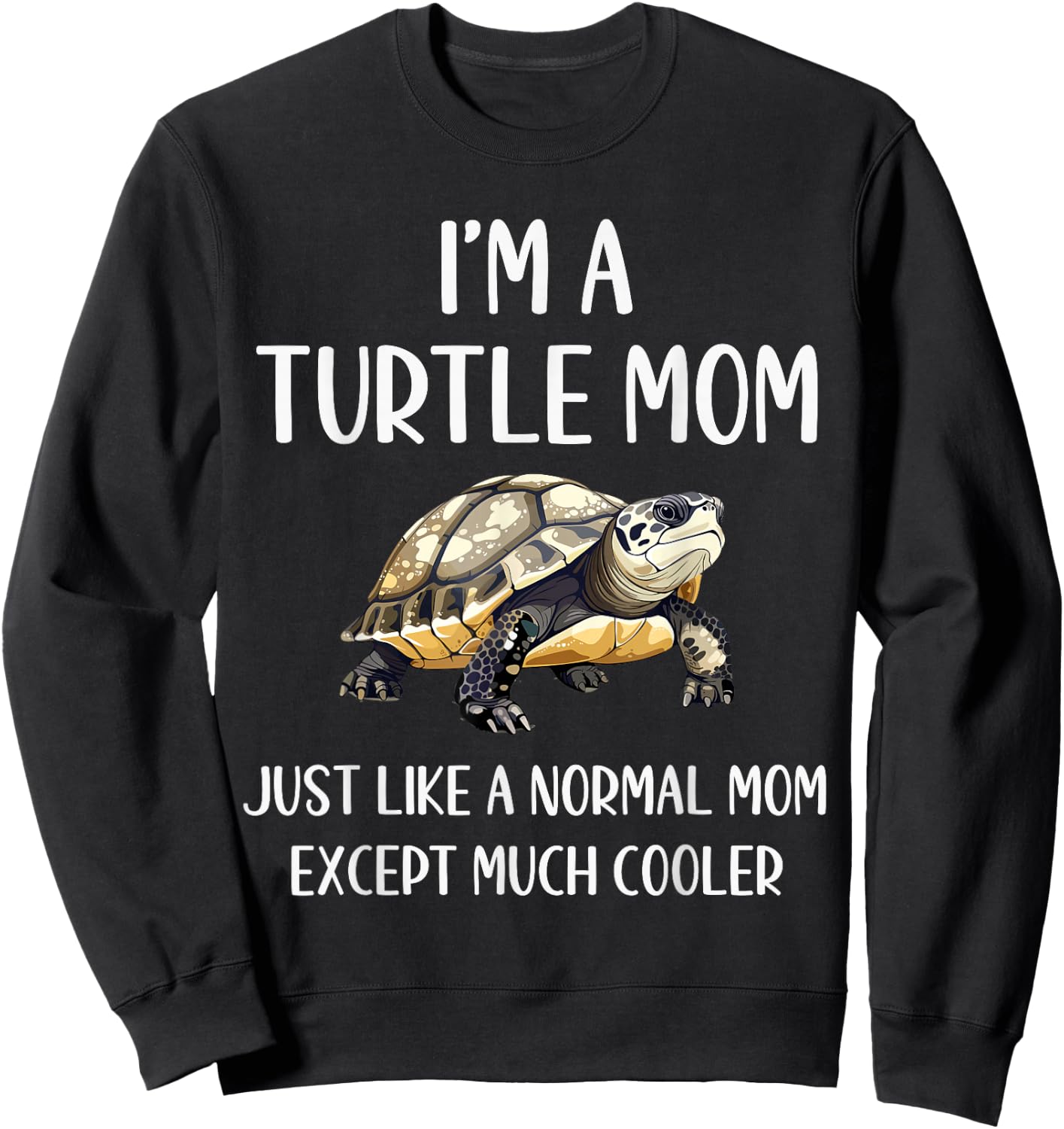 Turtle Mom Definition Funny Turtle Animals Lover Mothers Day Sweatshirt - Sweatshirt | Black