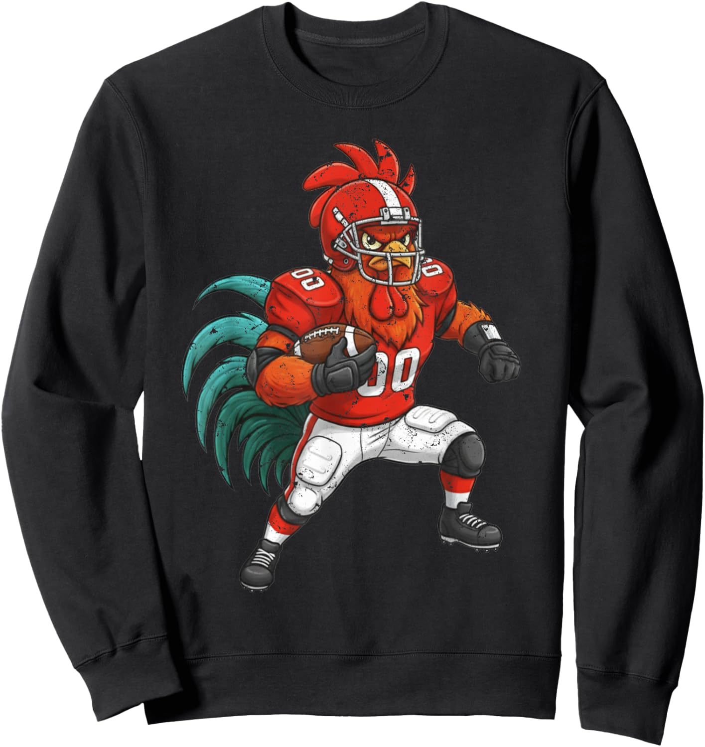 Funny Chicken American Football Humor. Fun Football Sweatshirt - Sweatshirt | Black