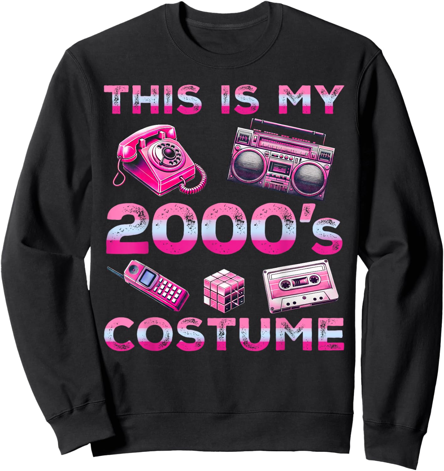 This Is My 2000s Costume 2000's style 2000s Retro Party Sweatshirt - Sweatshirt | Black