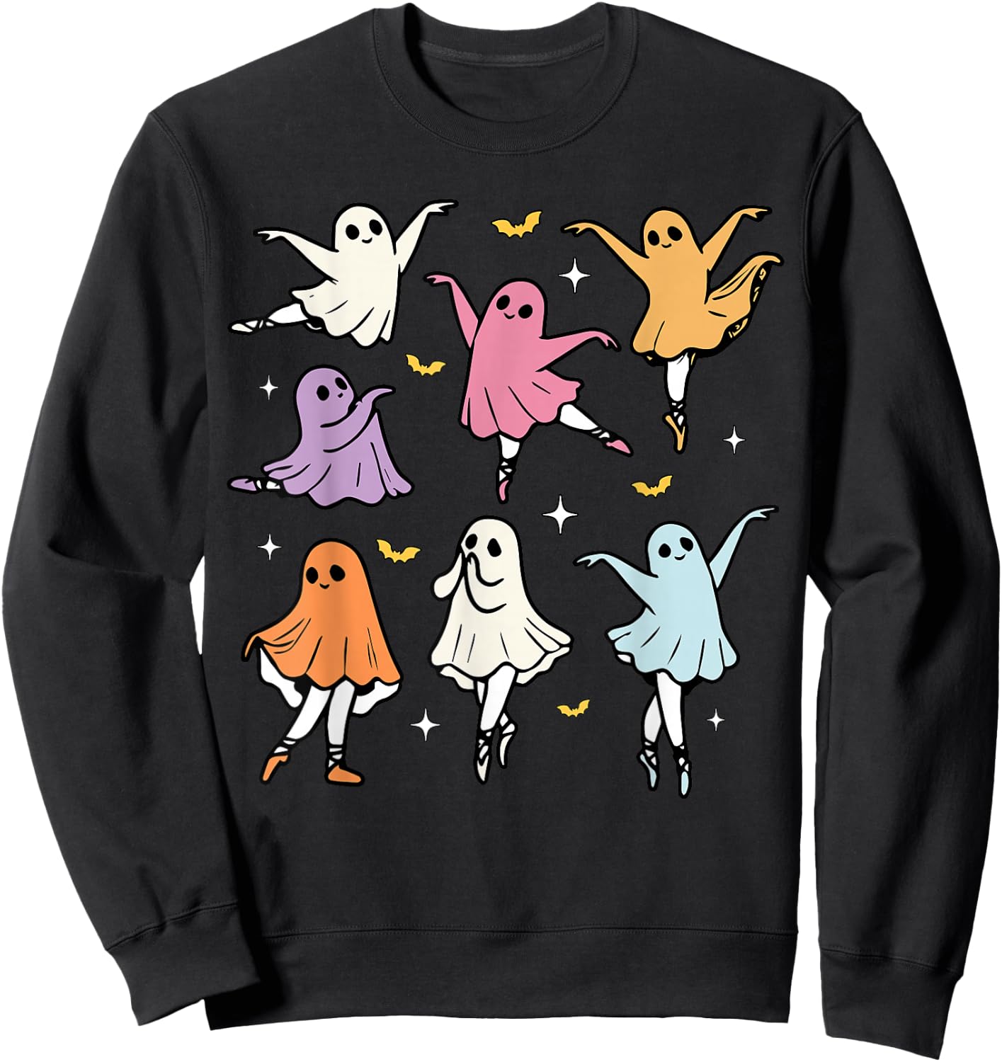 Ballet Ghost Ballet Dancer Spooky Dance Teacher Halloween Sweatshirt - Sweatshirt | Black