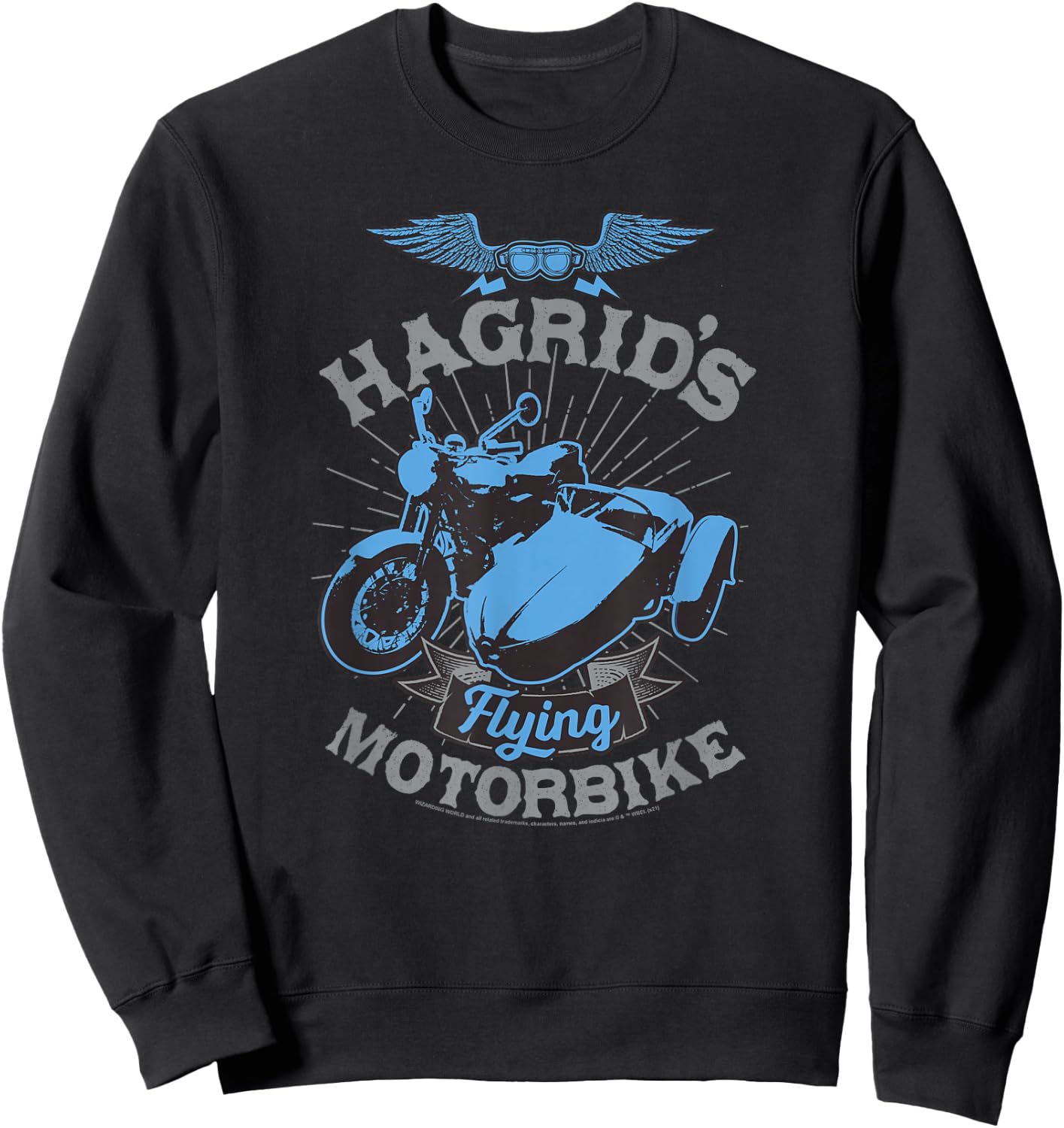 Popfunk Harry Potter Hagrid's Flying Motorbike -Adults Black Small Short Sleeve Sweatshirt - Sweatshirt | Black