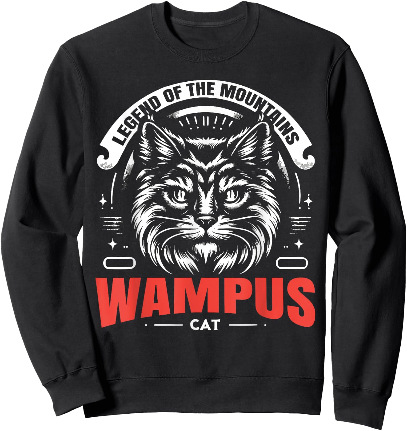 Wampus Cat American Folklore Cryptozoology Cryptid Sweatshirt - Sweatshirt | Black