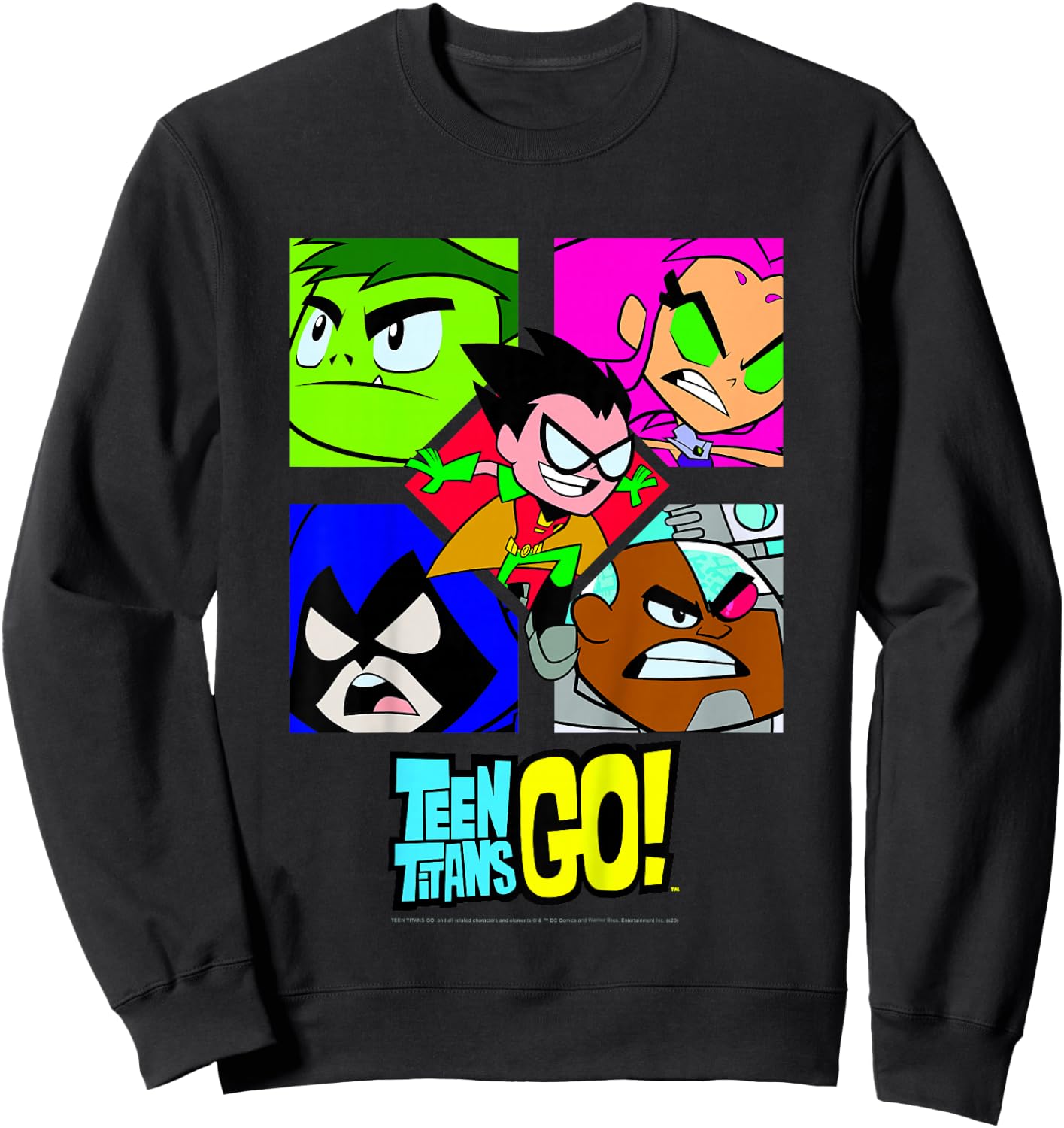 Kids DC Comics Teen Titans Go! Group Shot Box Up Sweatshirt - Sweatshirt | Black