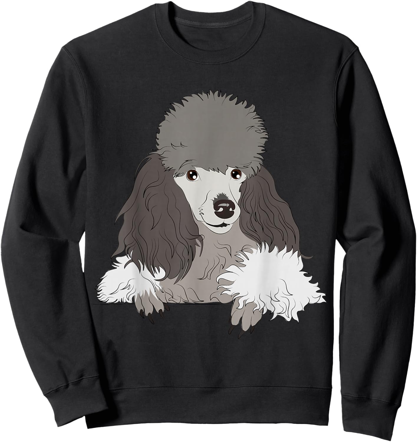 Sarcastic Dog Shirts Co18 Dog Lover Gifts Women's Graphic Cool Poodle Men's Sweatshirt - Sweatshirt | Black