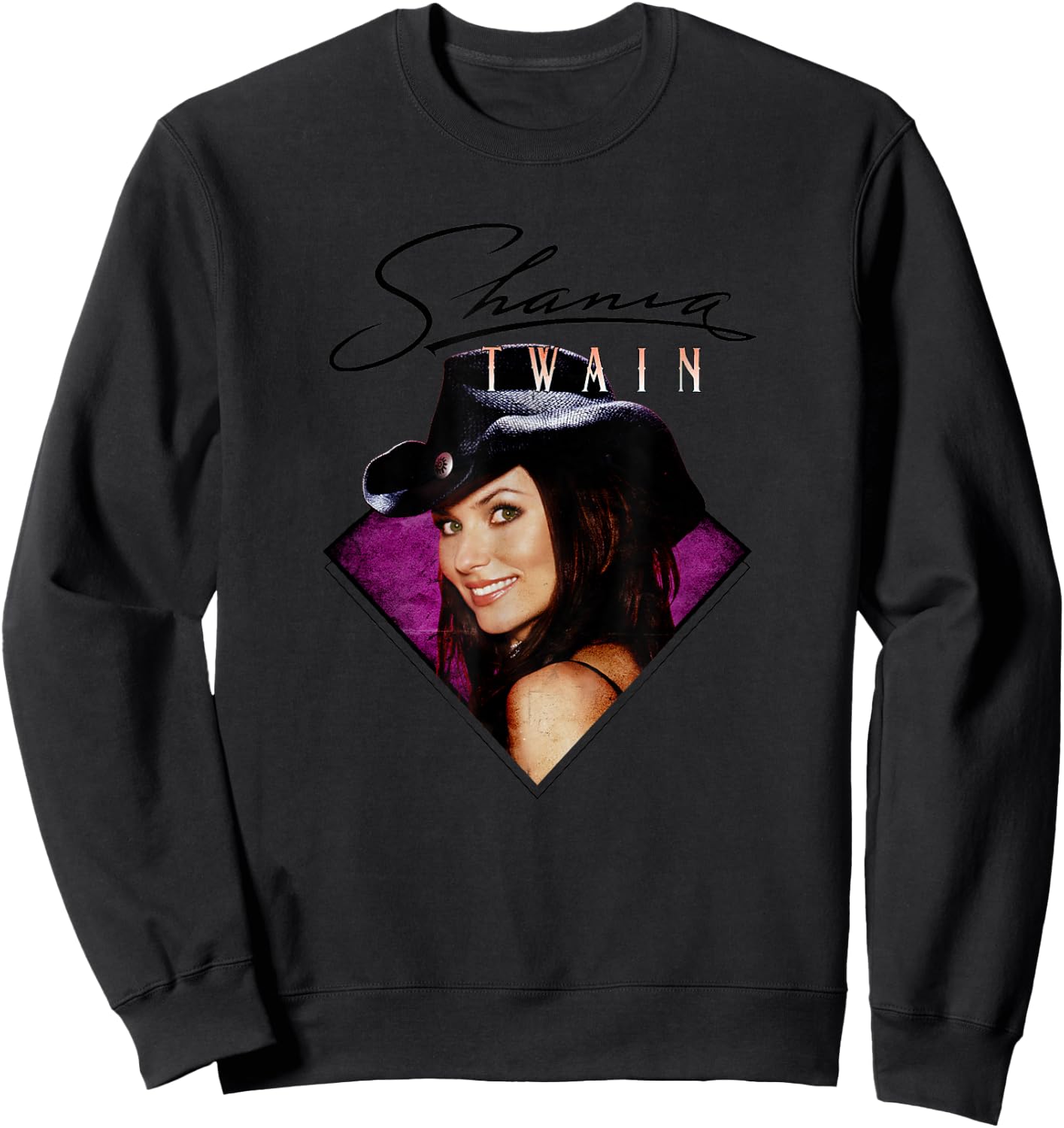 Official Shania Twain Purple Photo Sweatshirt - Sweatshirt | Black