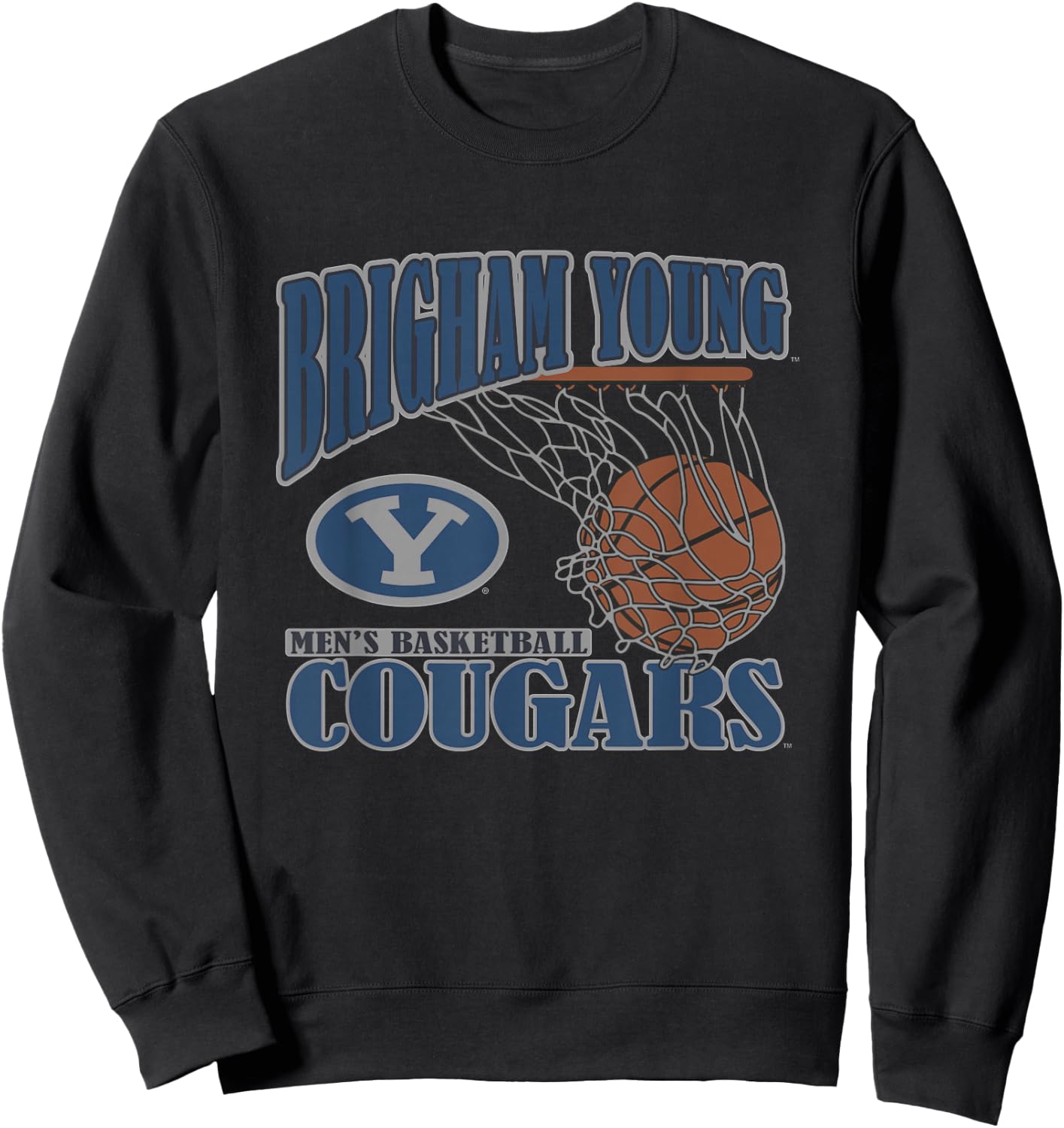 BYU Cougars Basketball Vintage Lift Navy Officially Licensed Sweatshirt - Sweatshirt | Black
