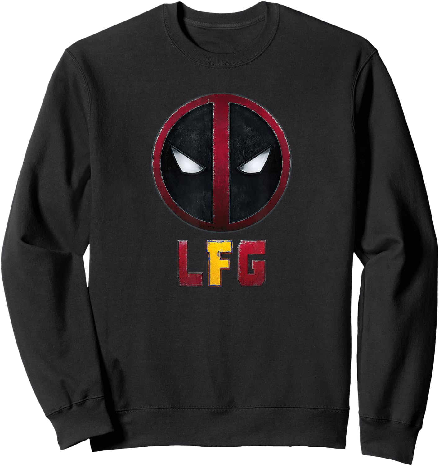 Marvel Deadpool & Wolverine LFG Belt Buckle Face Logo Sweatshirt - Sweatshirt | Black