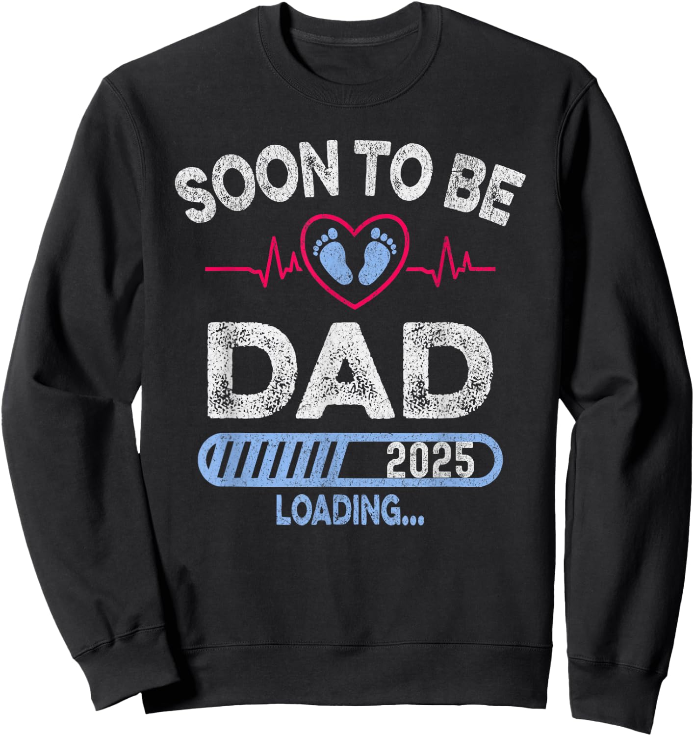 Soon to Be Dad 2025 Loading Boy for Pregnancy Announcement Sweatshirt - Sweatshirt | Black
