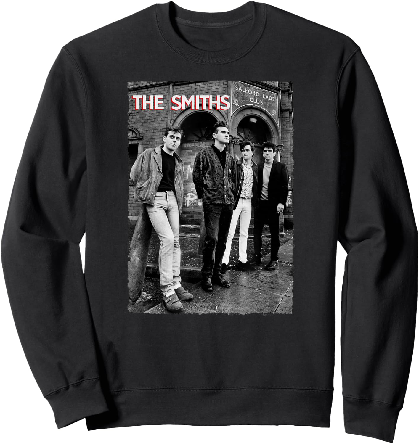 The Smiths Outside Salford Lads Club by Stephen Wright Sweatshirt - Sweatshirt | Black
