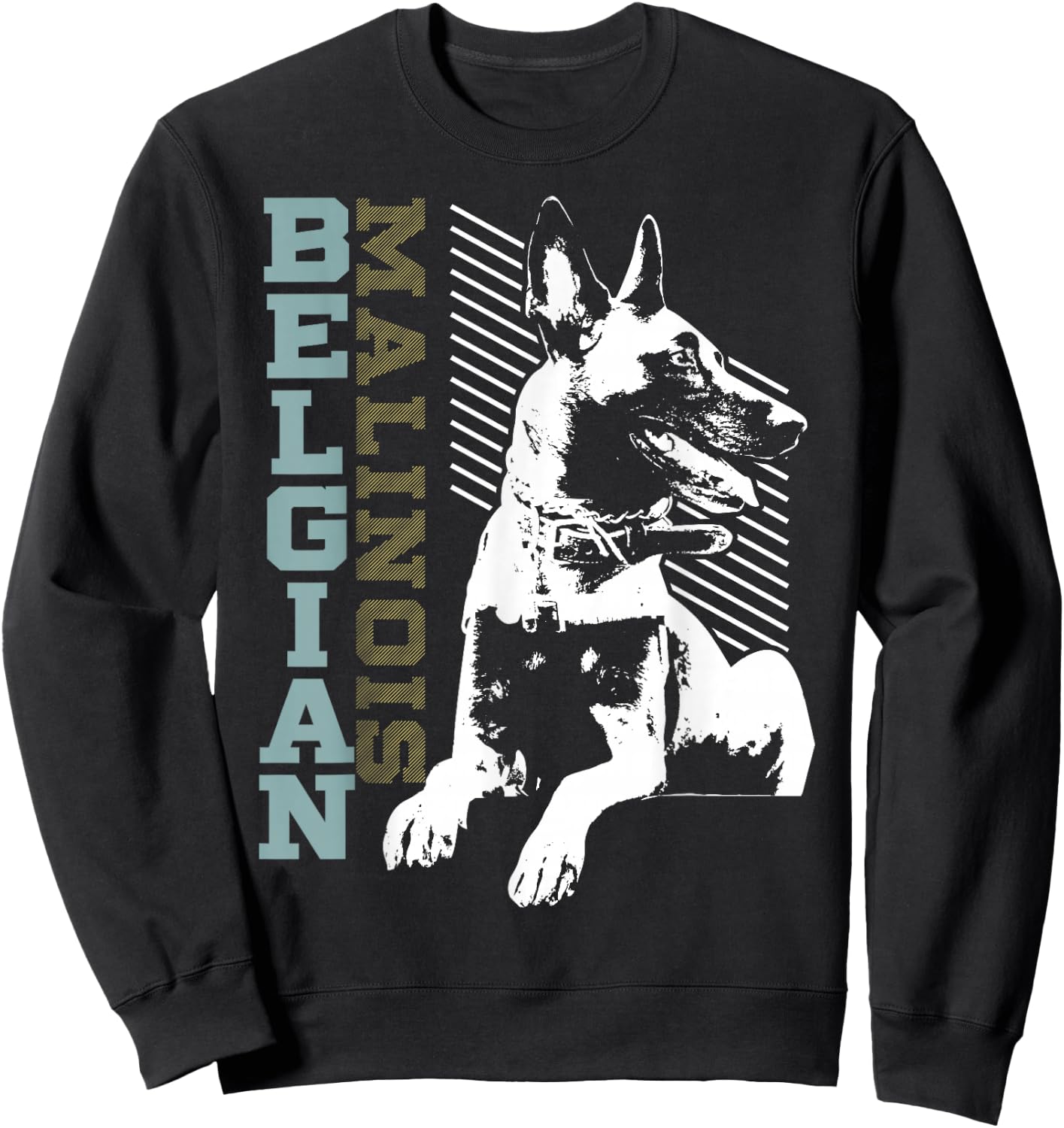 Vintage Belgian Malinois T design, Dog Lovers gift Sweatshirt - Sweatshirt | Black