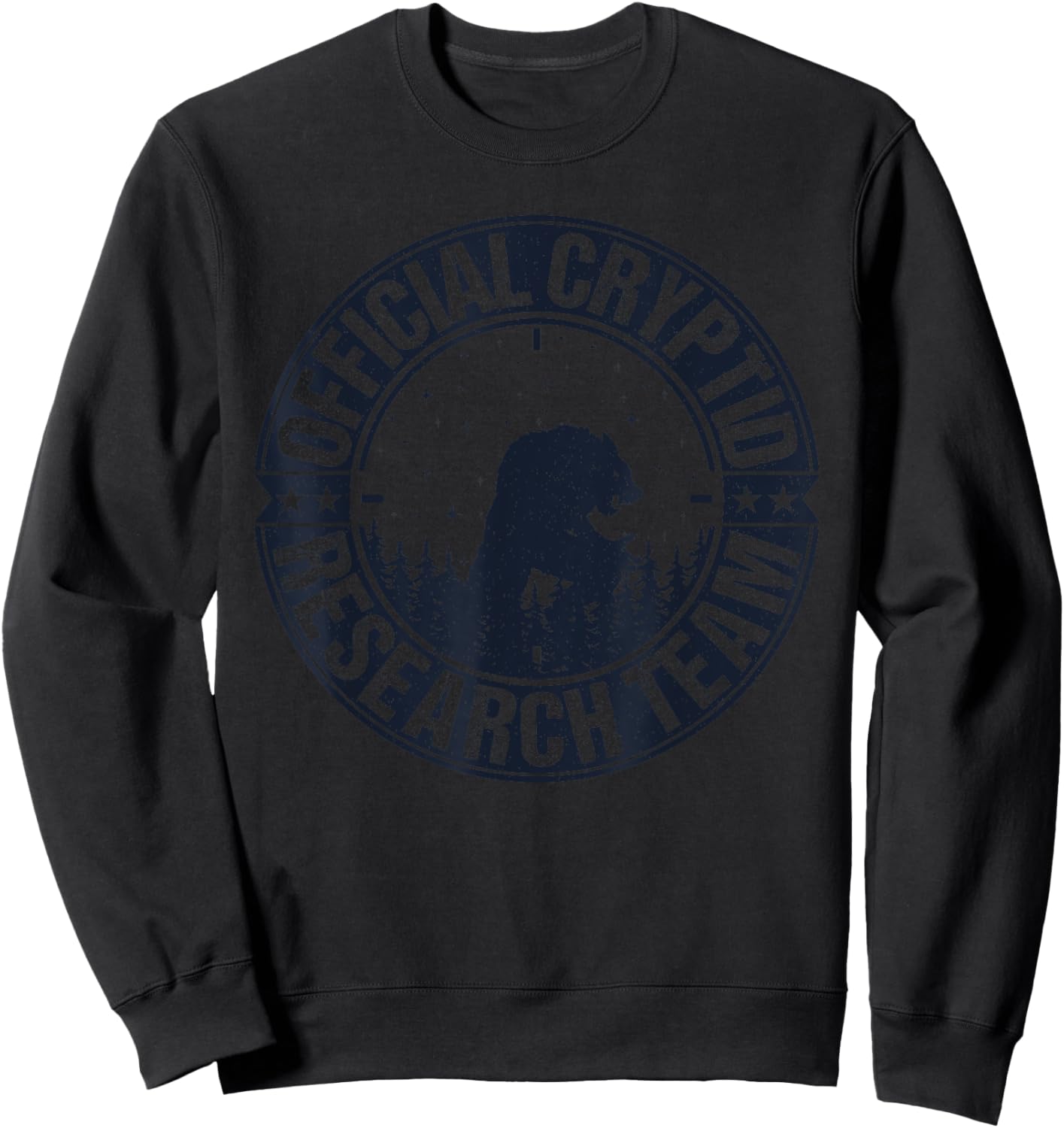 Official Cryptid Research Team Dogman Hunting Creatures Sweatshirt - Sweatshirt | Black