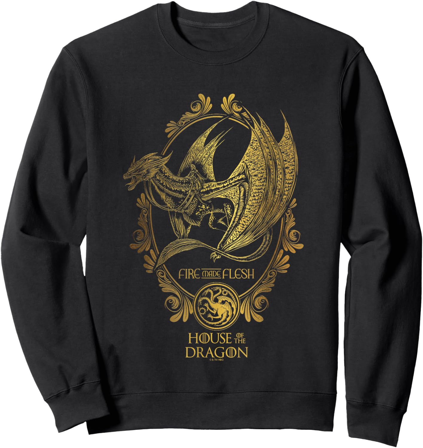 House of the Dragon Iconic Sunfyre Fire And Flesh Big Poster Sweatshirt - Sweatshirt | Black