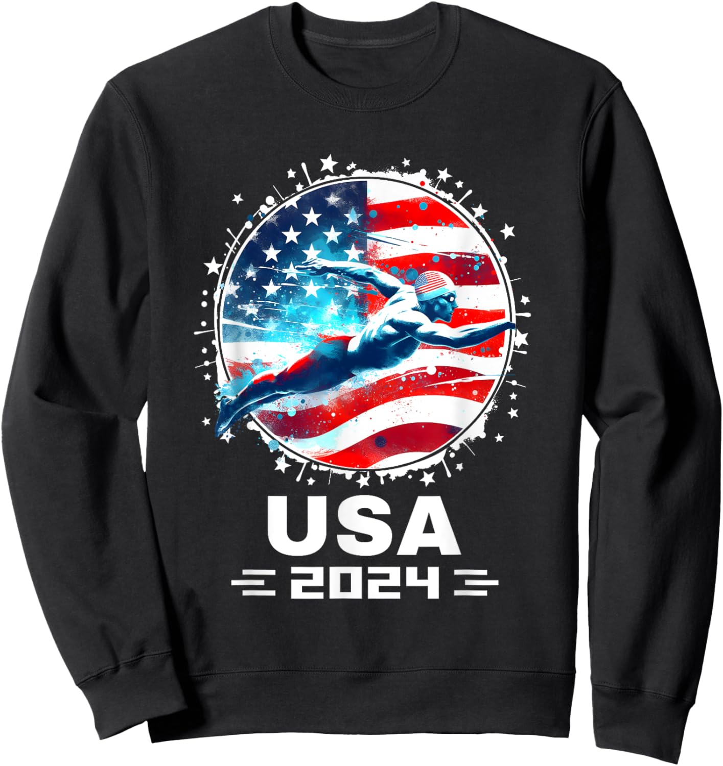 Swimming United States Swimming Team Apparel Swimming Sweatshirt - Sweatshirt | Black
