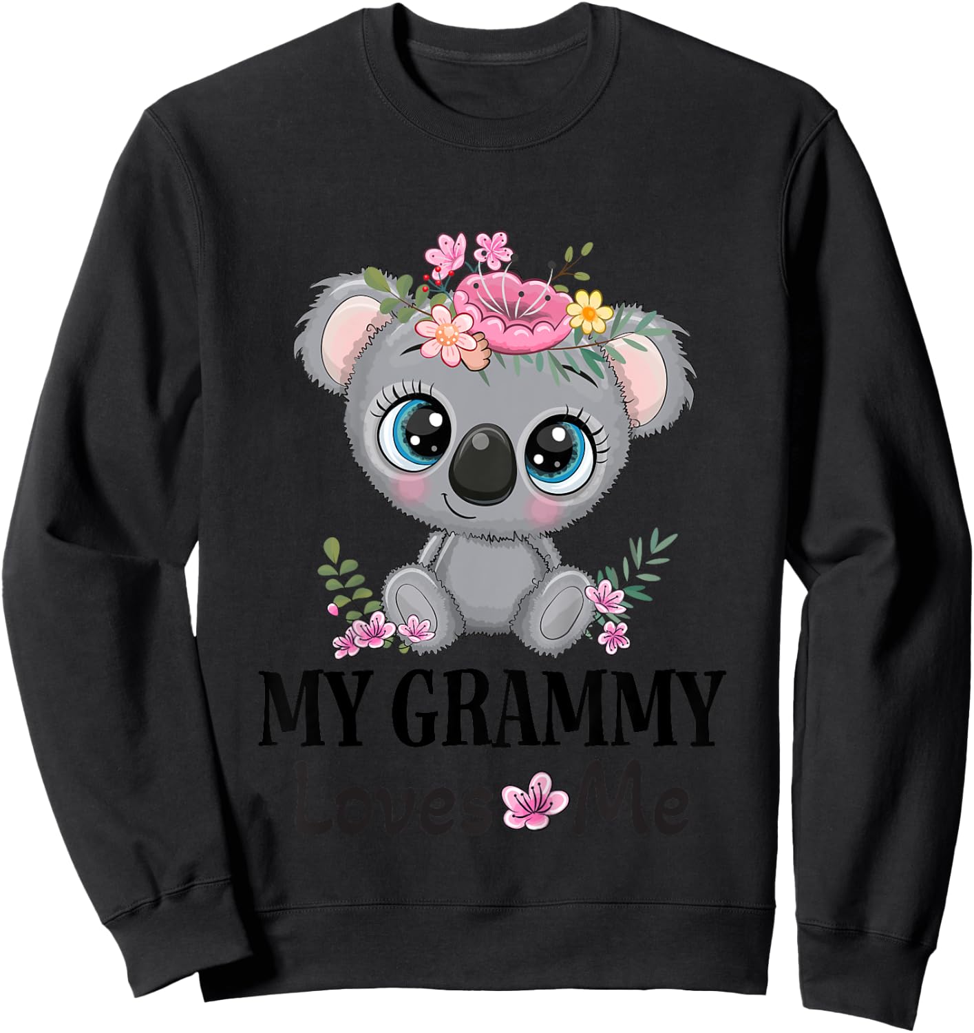 My Grammy Loves Me Granddaughter Koala Sweatshirt - Sweatshirt | Black