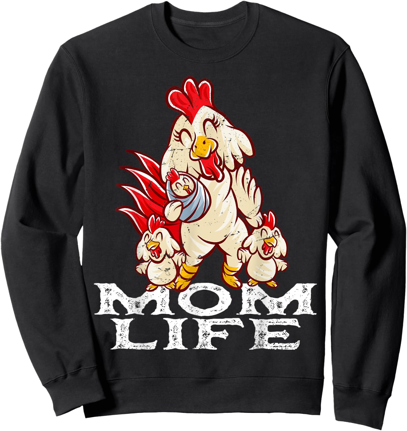 Chicken Mom Life Best Mum Mother Mother's Day Hen Mami Sweatshirt - Sweatshirt | Black