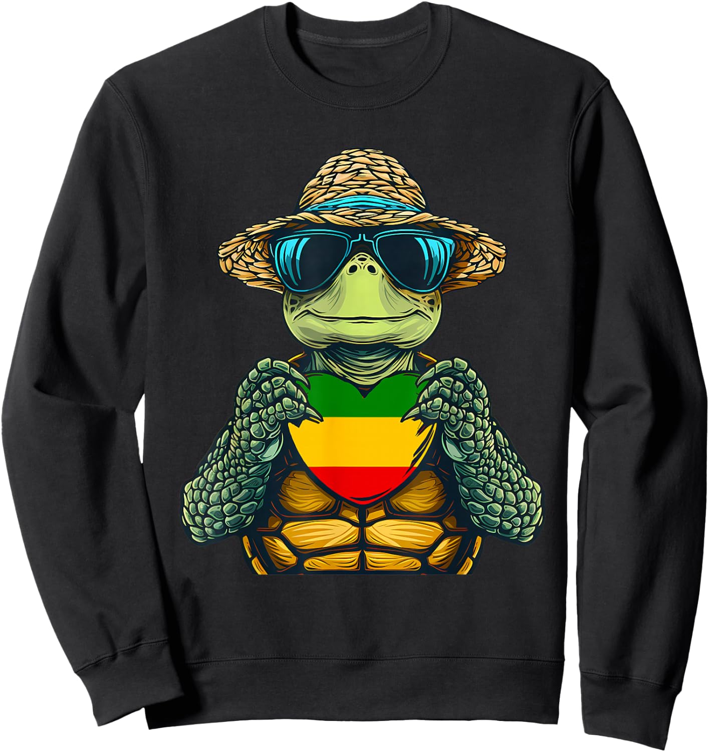 Rasta Reggae Turtle Jamaica Music Rastafari Roots Jamaican Sweatshirt - Sweatshirt | Black