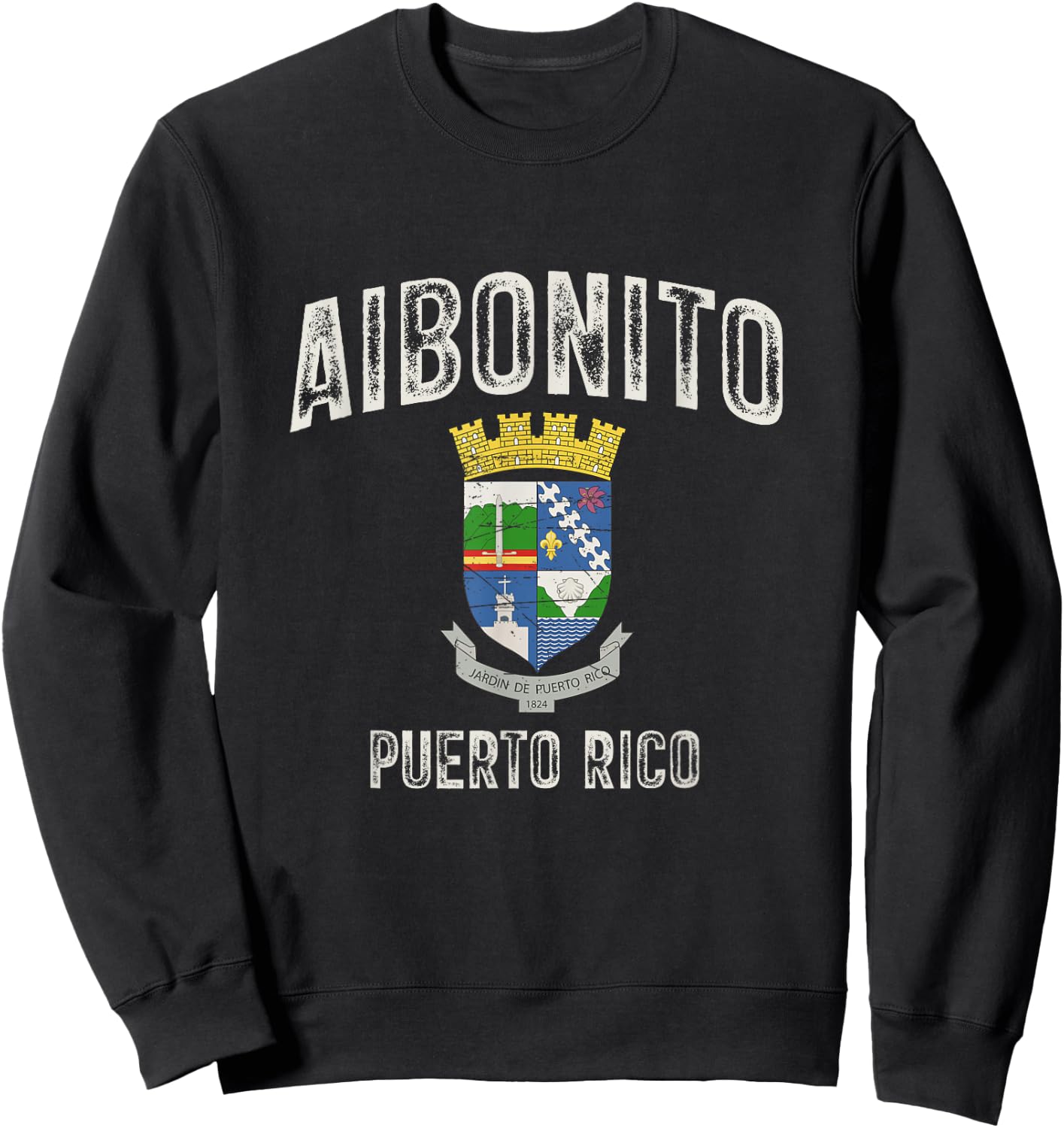 Aibonito City in Puerto Rico, Aibonito Armorial Sweatshirt - Sweatshirt | Black