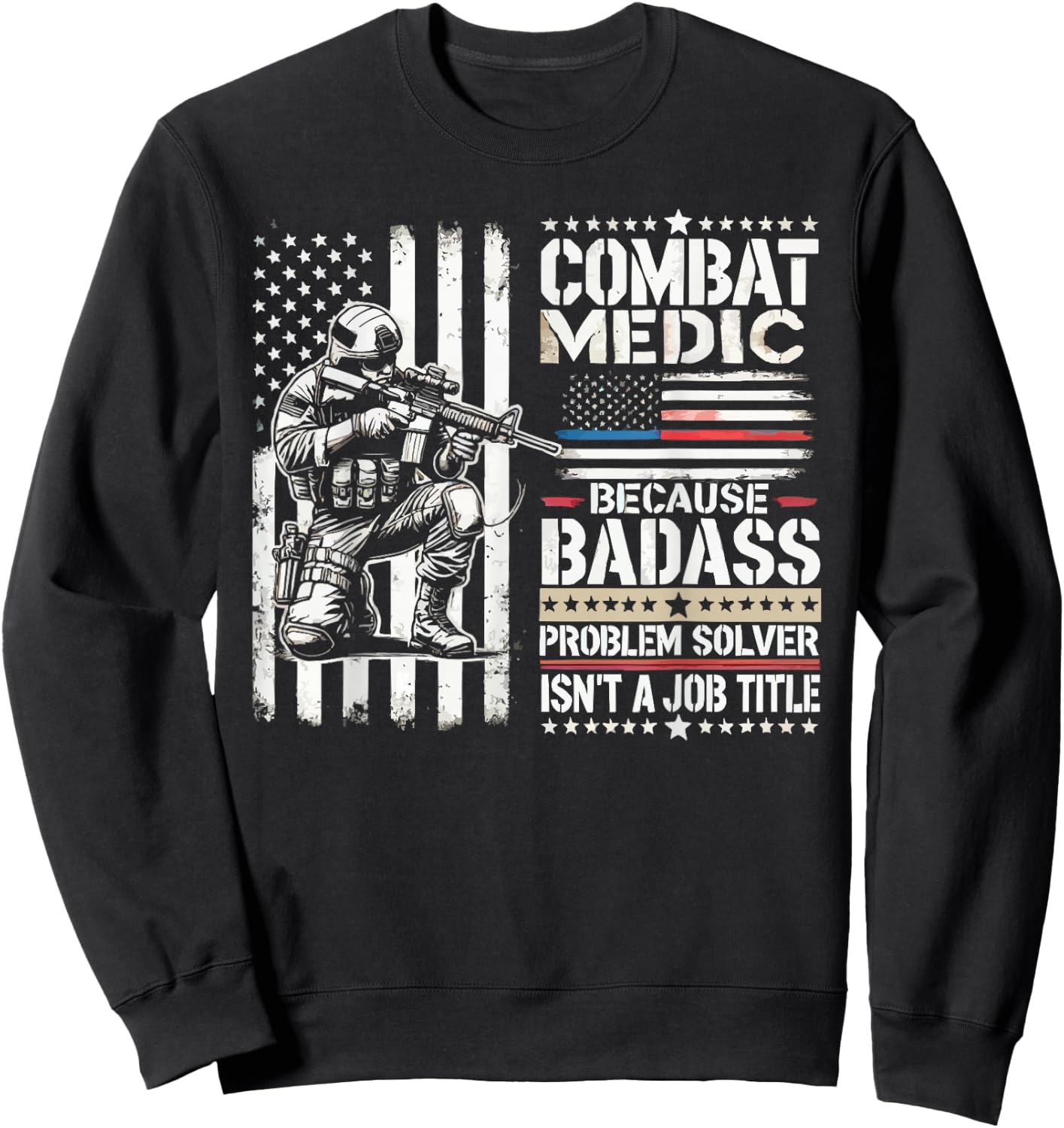 Combat Medic First Aid Field Medic Military Sweatshirt - Sweatshirt | Black