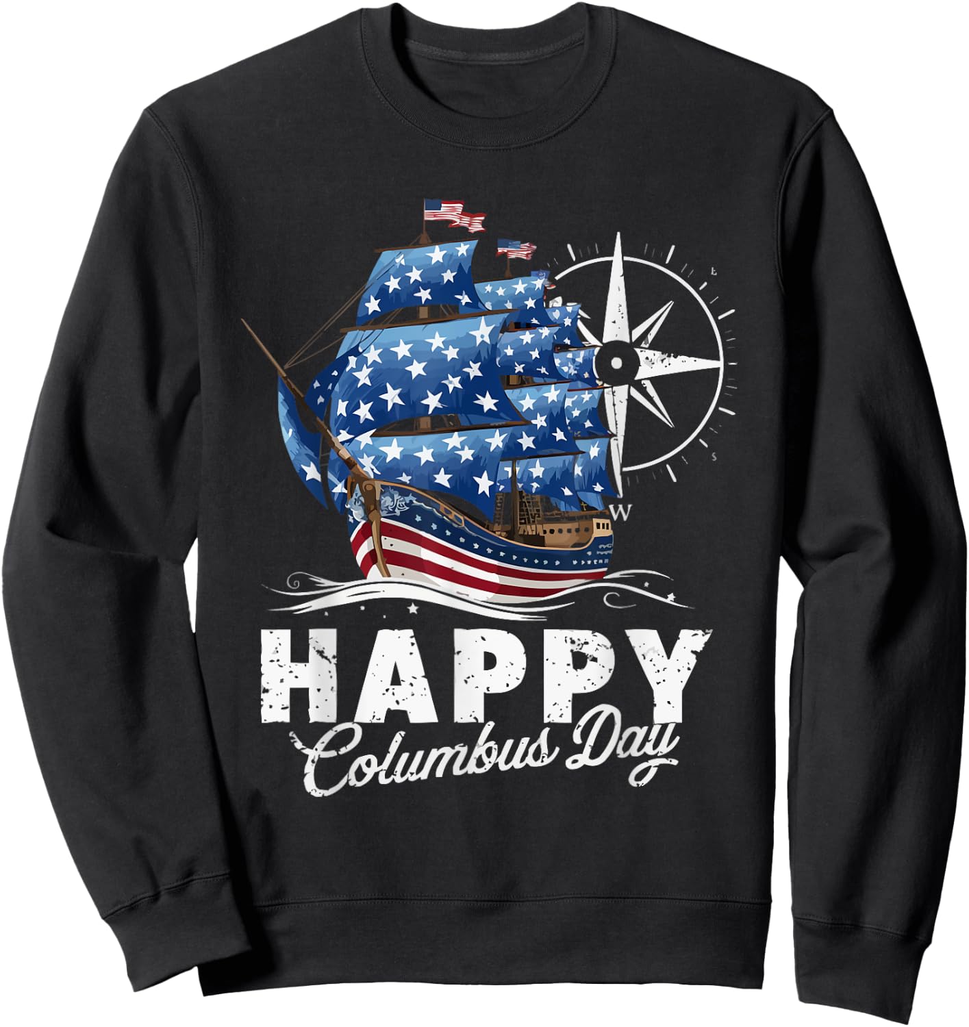 Columbus Day Christopher Columbus Italian American Sweatshirt - Sweatshirt | Black
