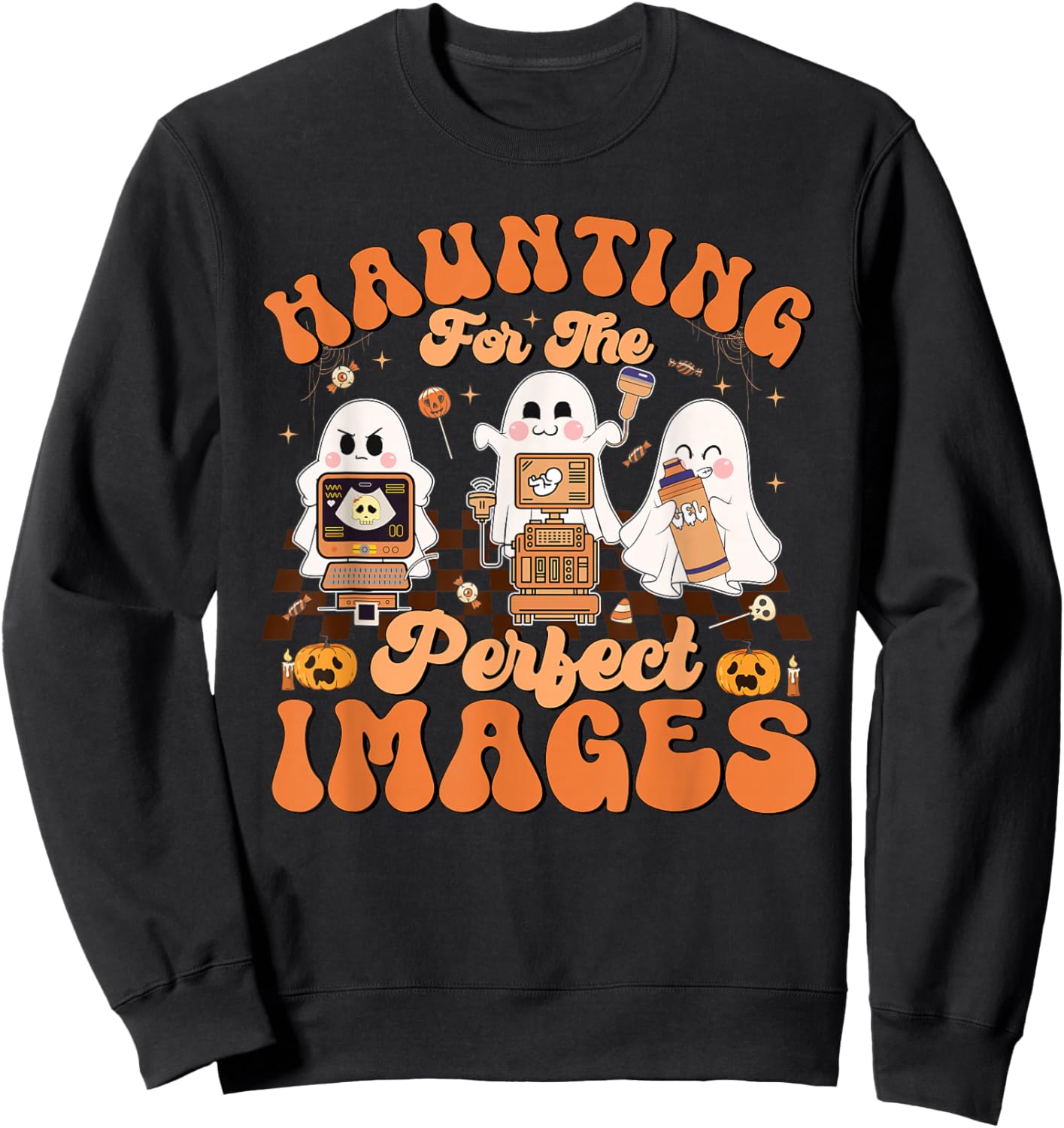 Haunting For The Perfect Images Medical Ultrasound Tech Sweatshirt - Sweatshirt | Black
