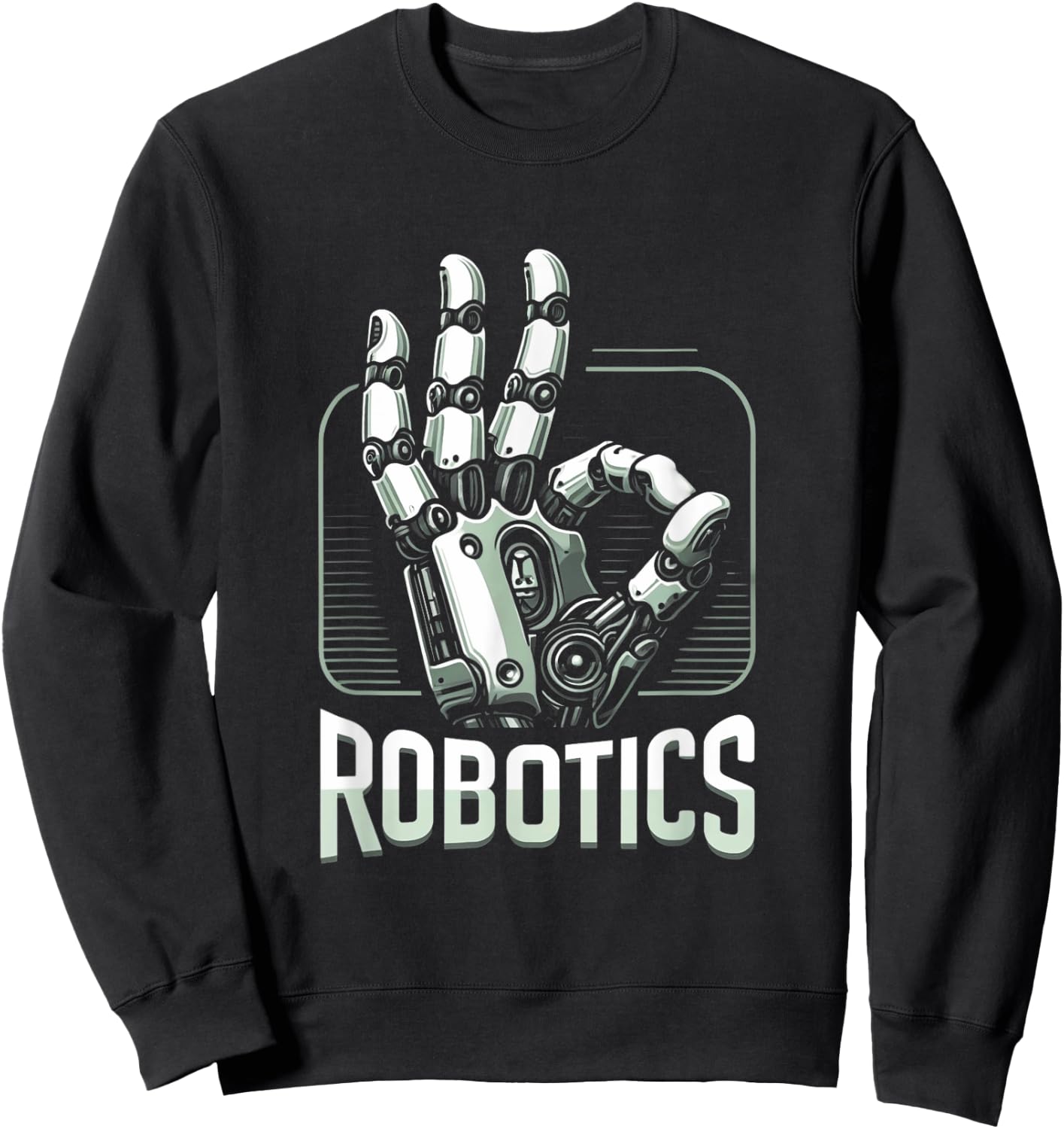 Futuristic Robotic Hand Design Robotics Engineering Sweatshirt - Sweatshirt | Black