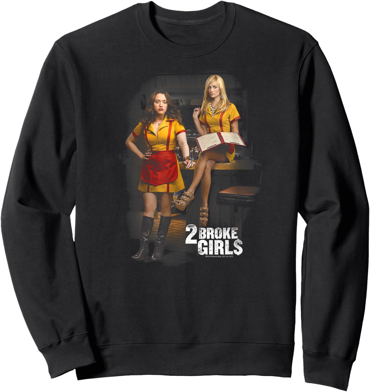 2 Broke Girls Max & Caroline Sweatshirt - Sweatshirt | Black