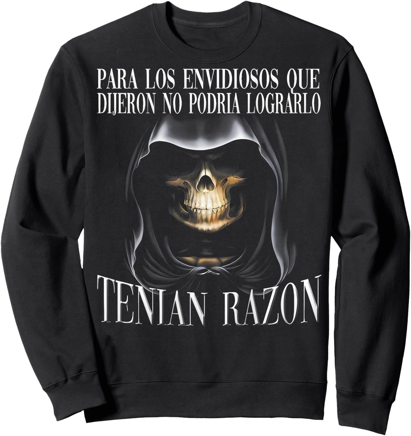 Para los envidiosos, Calacas Chidas Gym Con Frases Sarcastic Sweatshirt - Sweatshirt | Black