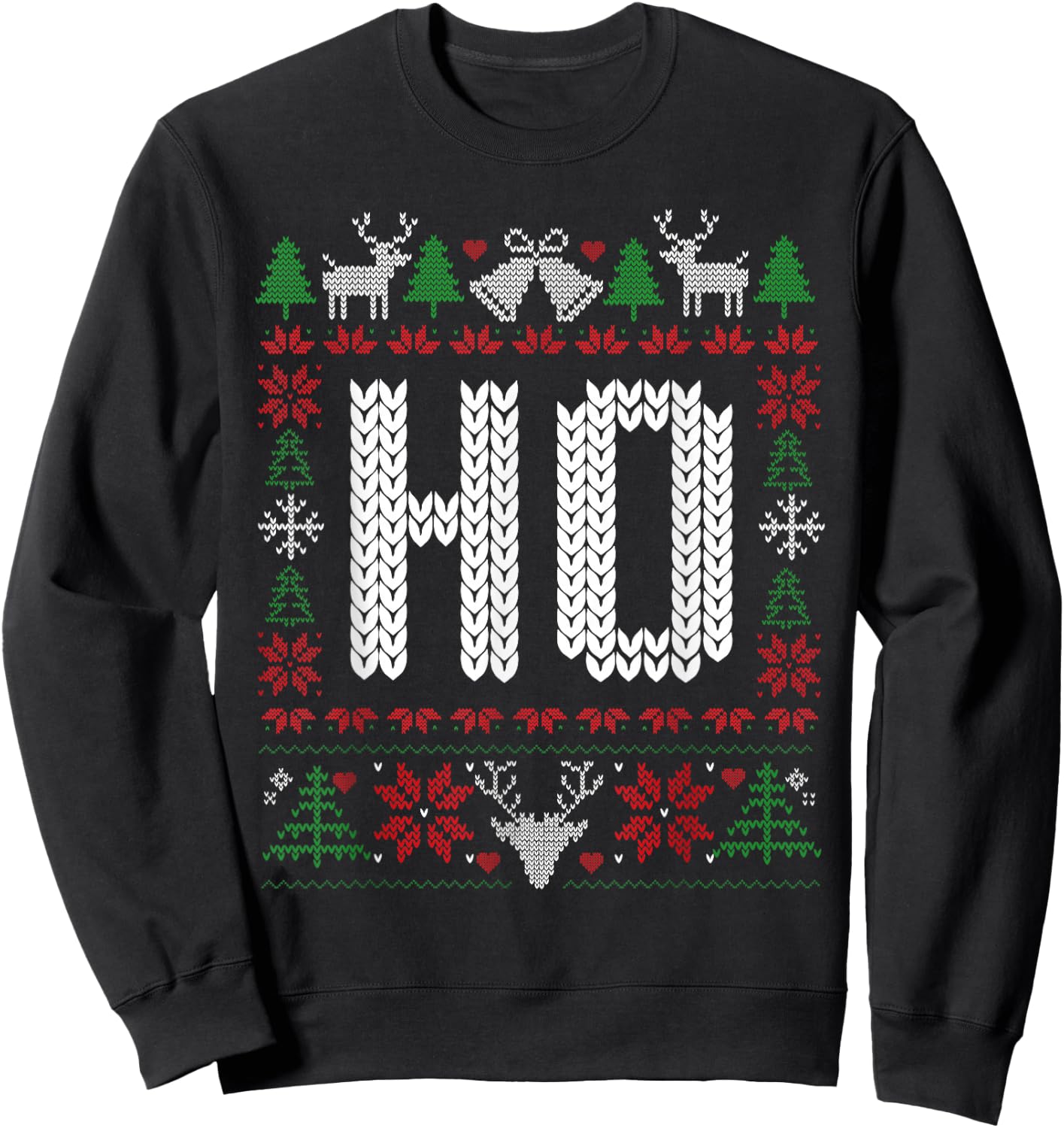 Ho Where's My Ho at? Christmas Xmas Couples Matching Ugly Sweatshirt - Sweatshirt | Black