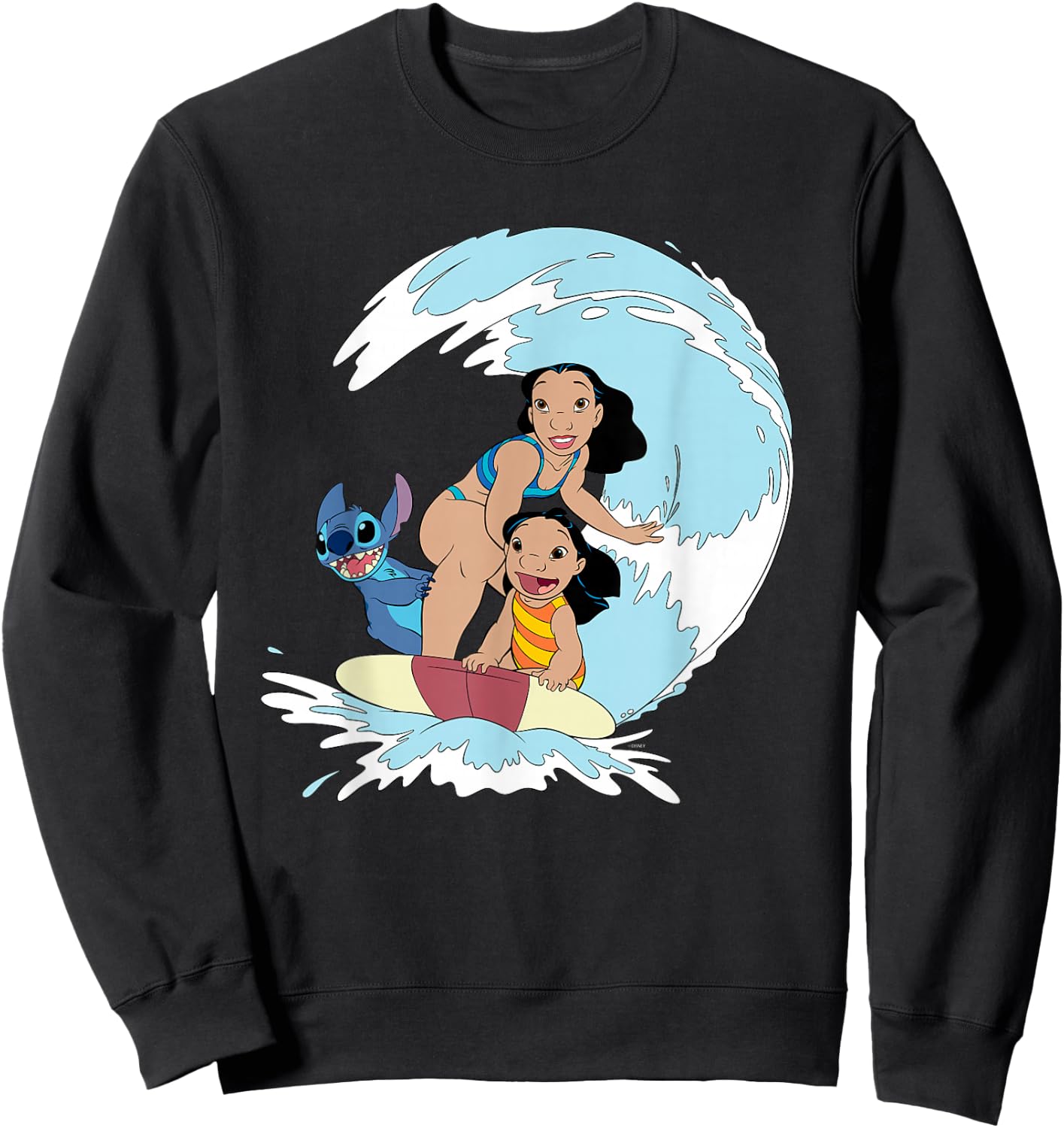 Disney Lilo and Stitch Nani Family Surf Sesh Sweatshirt - Sweatshirt | Black