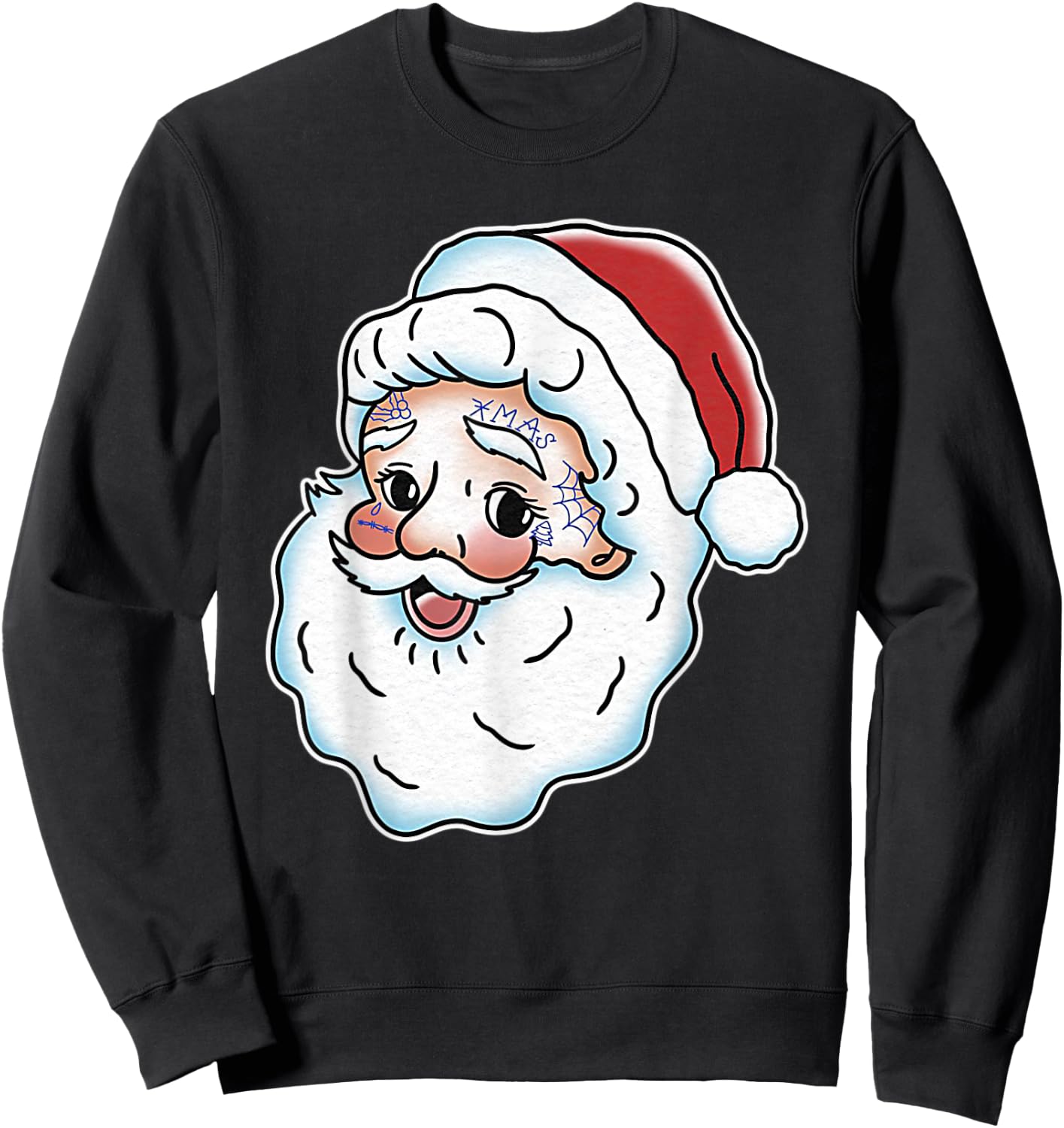 Santa Claus Tattoo Sweatshirt - Sweatshirt | Black