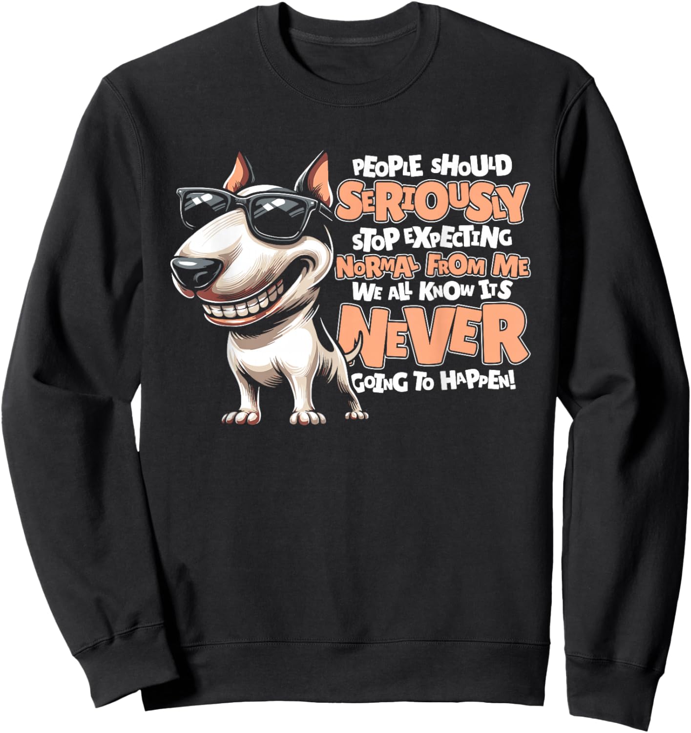 Dog Breed - Dog Four-Legged Bull Terrier Sweatshirt - Sweatshirt | Black