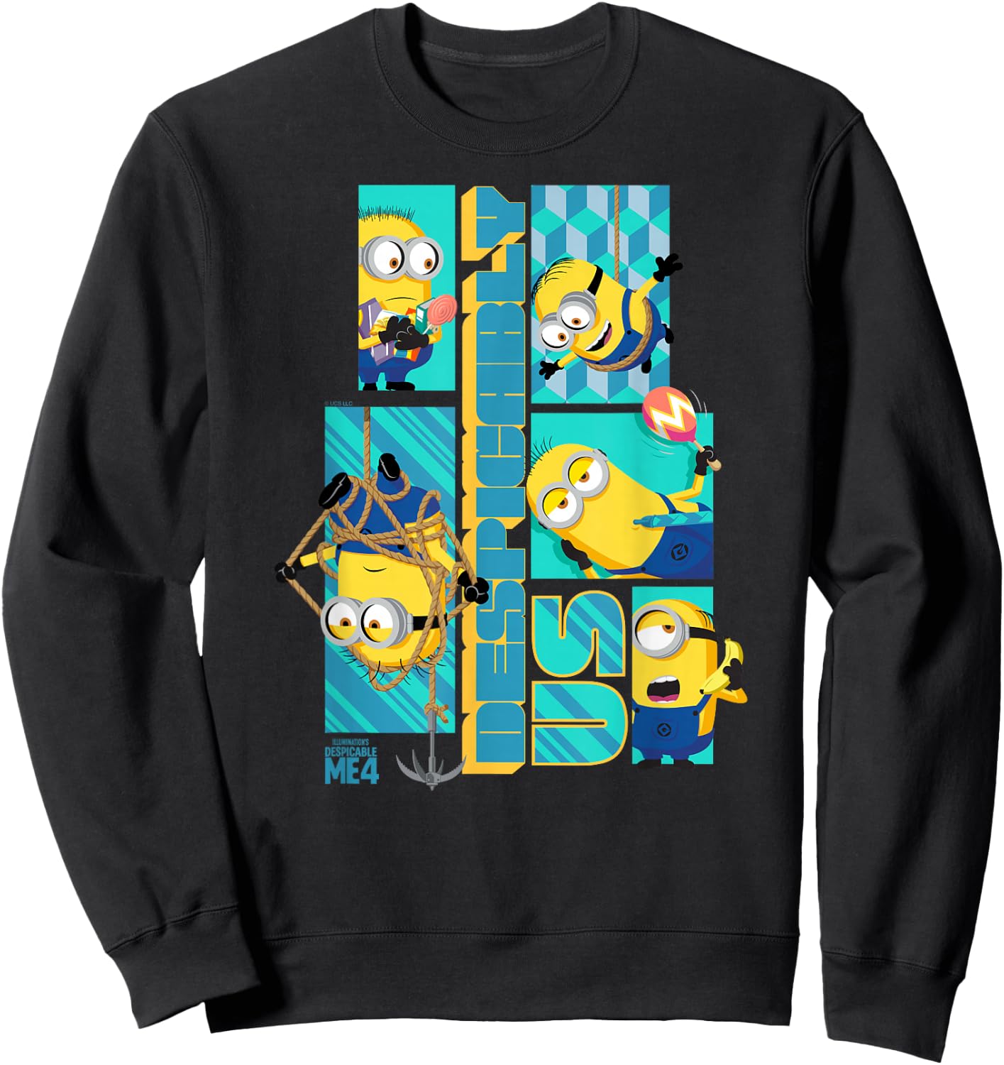 Minions Despicable Me 4 Despicably Us Minions Sweatshirt - Sweatshirt | Black