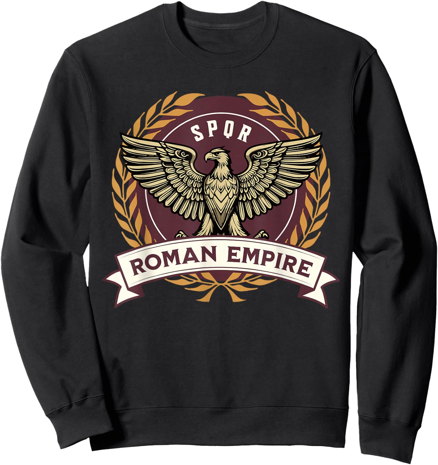 Symbol of the Roman Empire SPQR Roman Legions Ancient Sweatshirt - Sweatshirt | Black